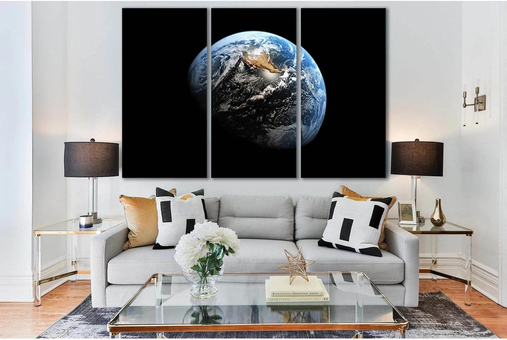 Beautiful Planet Earth №SL412 Ready to Hang Canvas Print - Zellart Canvas Prints 0new, ALL_Products, Astronomy & Space Canvas Wall Art