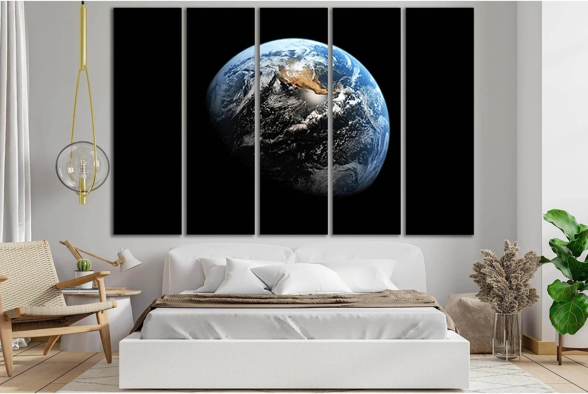 Beautiful Planet Earth №SL412 Ready to Hang Canvas Print - Zellart Canvas Prints 0new, ALL_Products, Astronomy & Space Canvas Wall Art