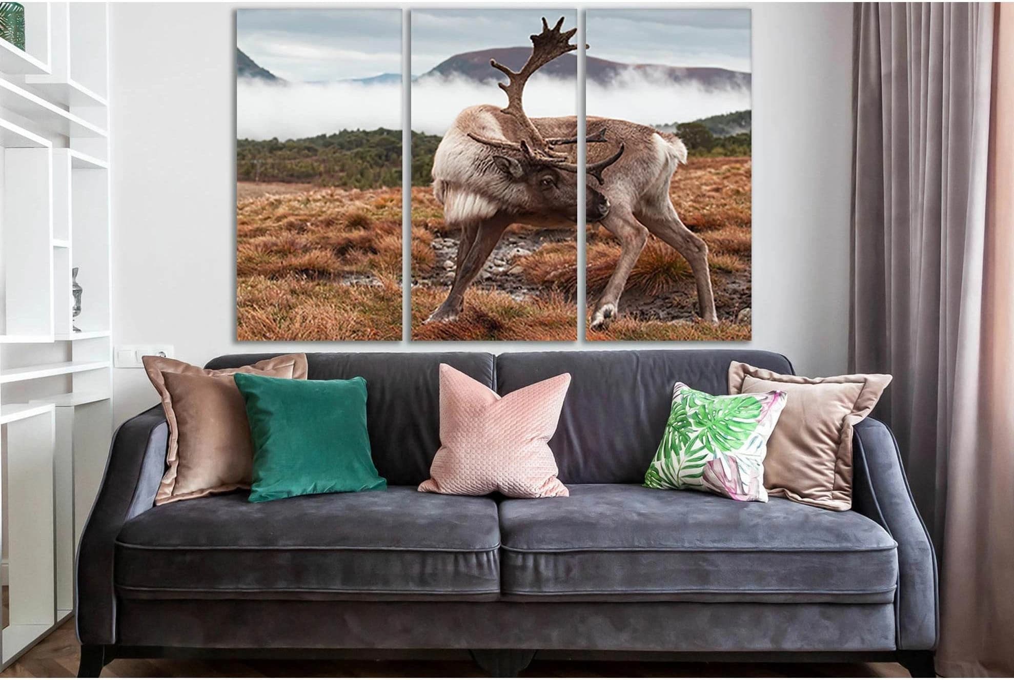 Beautiful Reindeer №SL1031 Ready to Hang Canvas Print - Zellart Canvas Prints 0new, ALL_Products, Animals & Wildlife