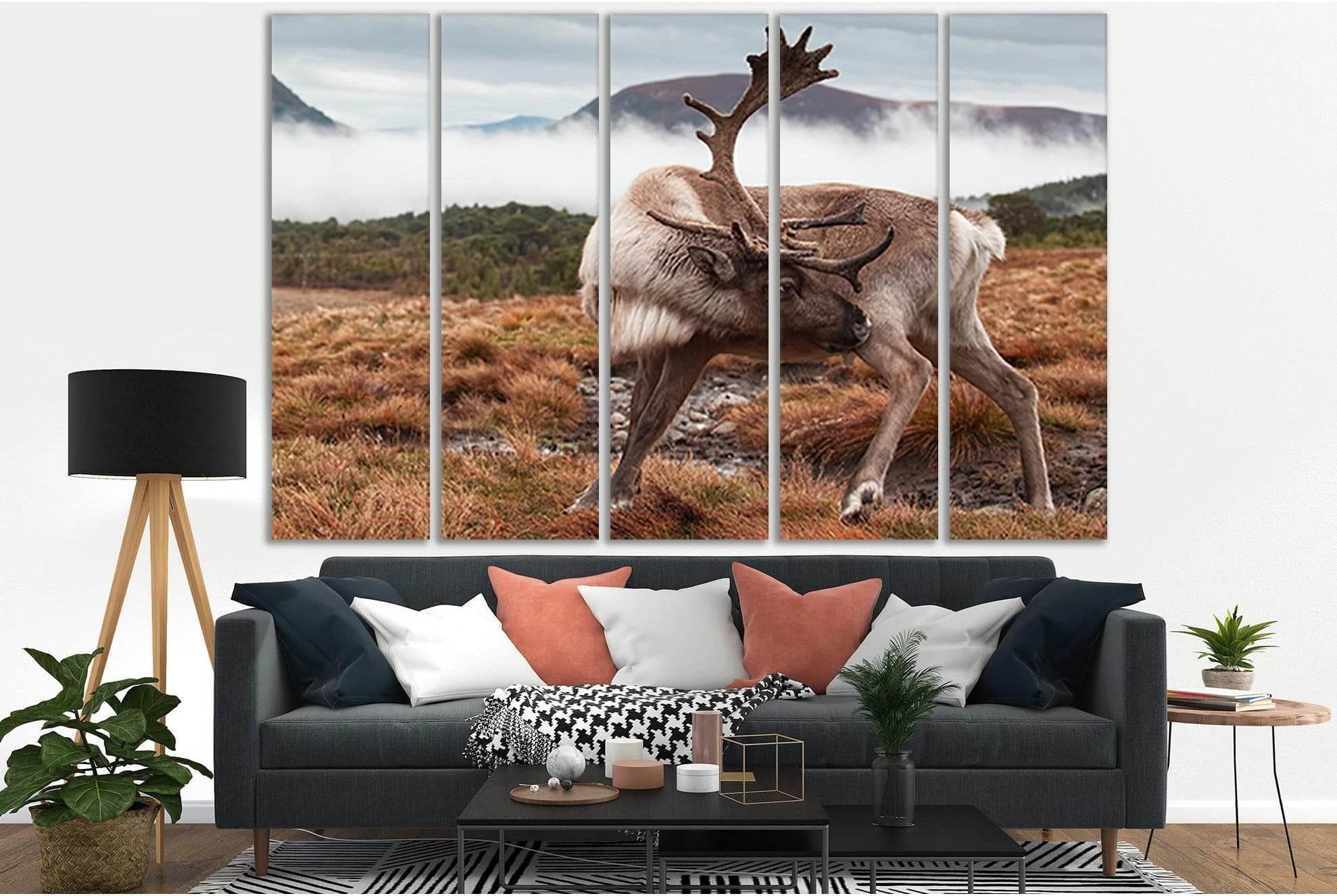 Beautiful Reindeer №SL1031 Ready to Hang Canvas Print - Zellart Canvas Prints 0new, ALL_Products, Animals & Wildlife