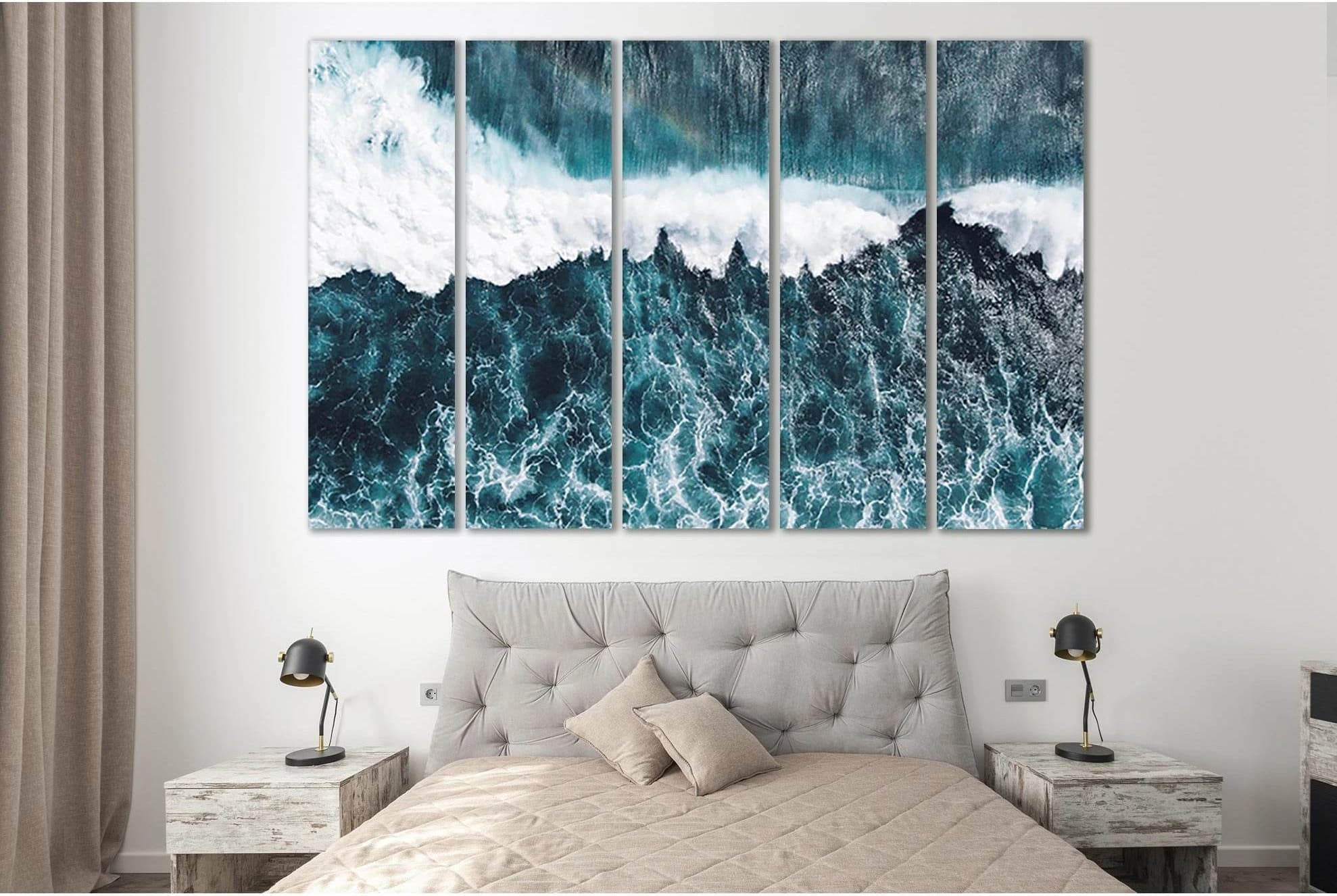Beautiful Sea Waves №SL79 Ready to Hang Canvas Print - Zellart Canvas Prints 0new, ALL_Products, Beach Ocean & Waves