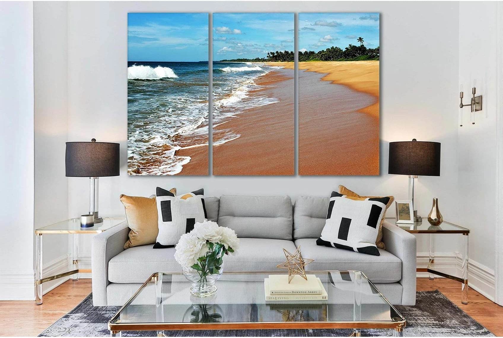 Beautiful Tropical Paradise Beach №SL200 Ready to Hang Canvas Print - Zellart Canvas Prints 0new, ALL_Products, Beach Ocean & Waves