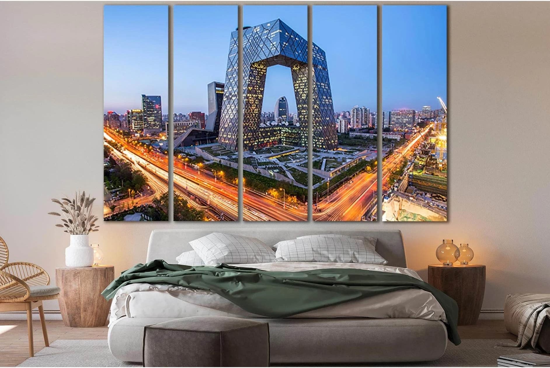 Beijing Modern Architecture Skyscraper №SL1418 Ready to Hang Canvas Print - Zellart Canvas Prints 0new, ALL_Products, Architecture