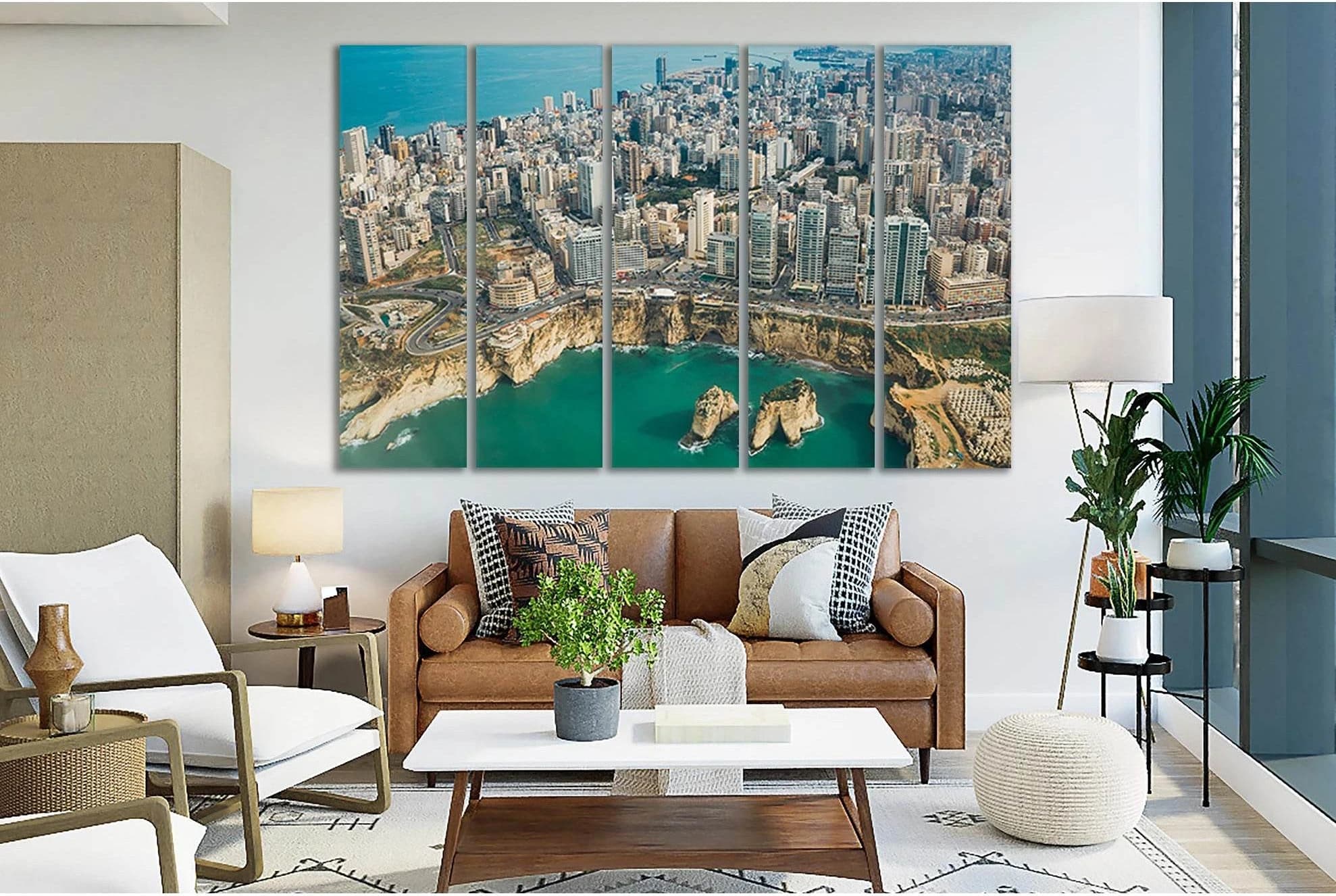 Beirut Beautiful Cityscape №SL338 Ready to Hang Canvas Print - Zellart Canvas Prints 0new, ALL_Products, Cityscapes & Skylines