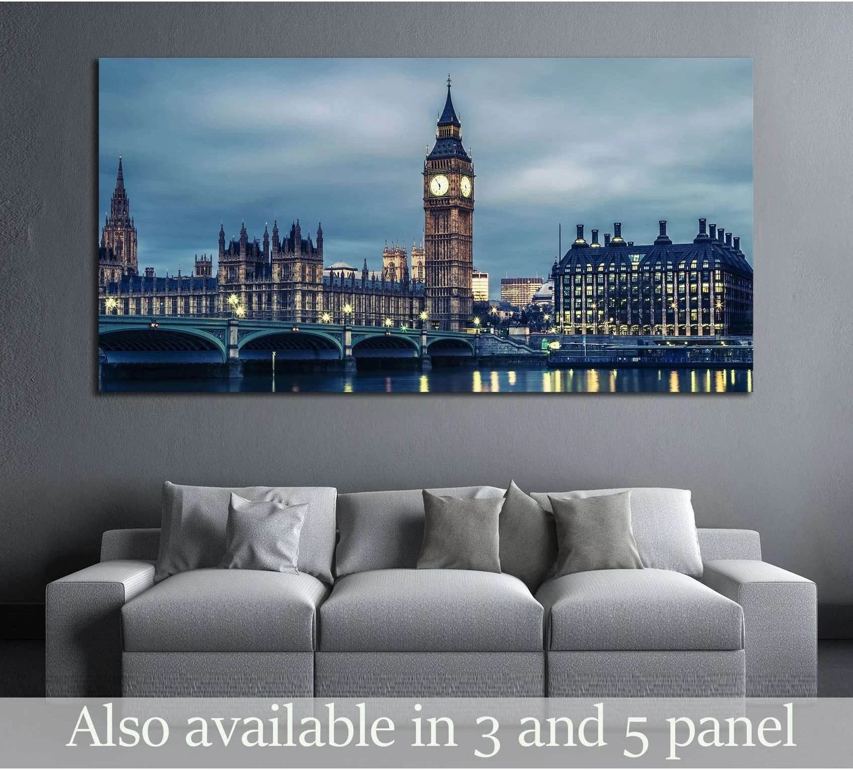 Big Ben and House of Parliament №2711 Ready to Hang Canvas Print - Zellart Canvas Prints ALL_Products, s-2711