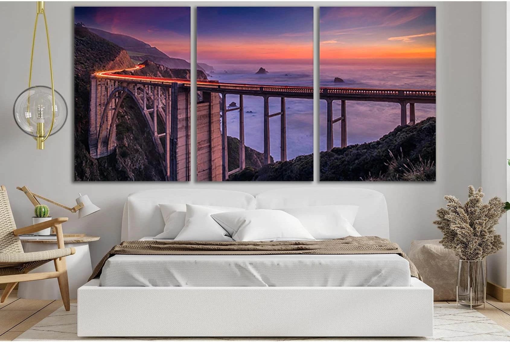 Bixby Creek Bridge In California №SL1119 Ready to Hang Canvas Print - Zellart Canvas Prints 0new, ALL_Products, Bridges Wall Art