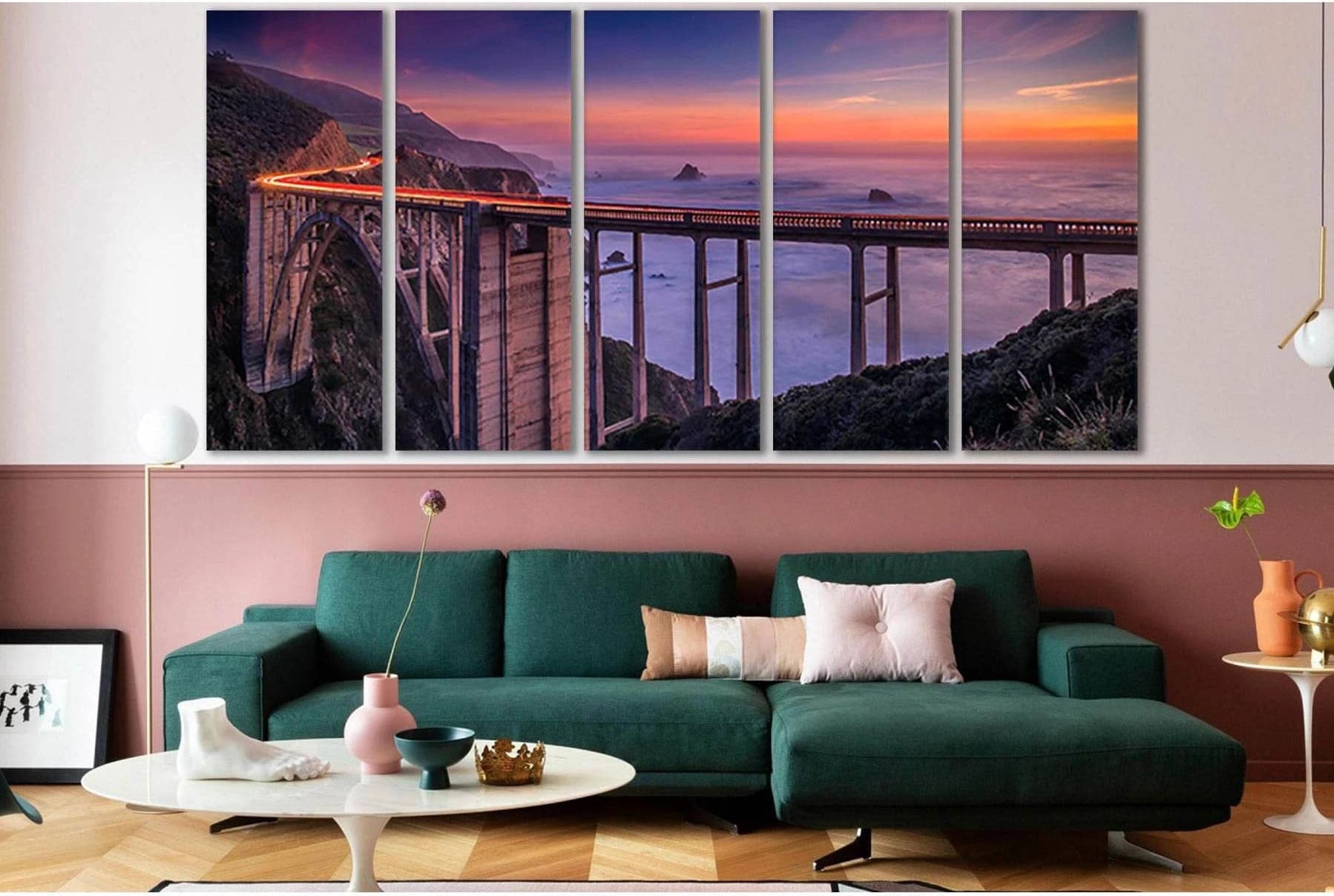 Bixby Creek Bridge In California №SL1119 Ready to Hang Canvas Print - Zellart Canvas Prints 0new, ALL_Products, Bridges Wall Art