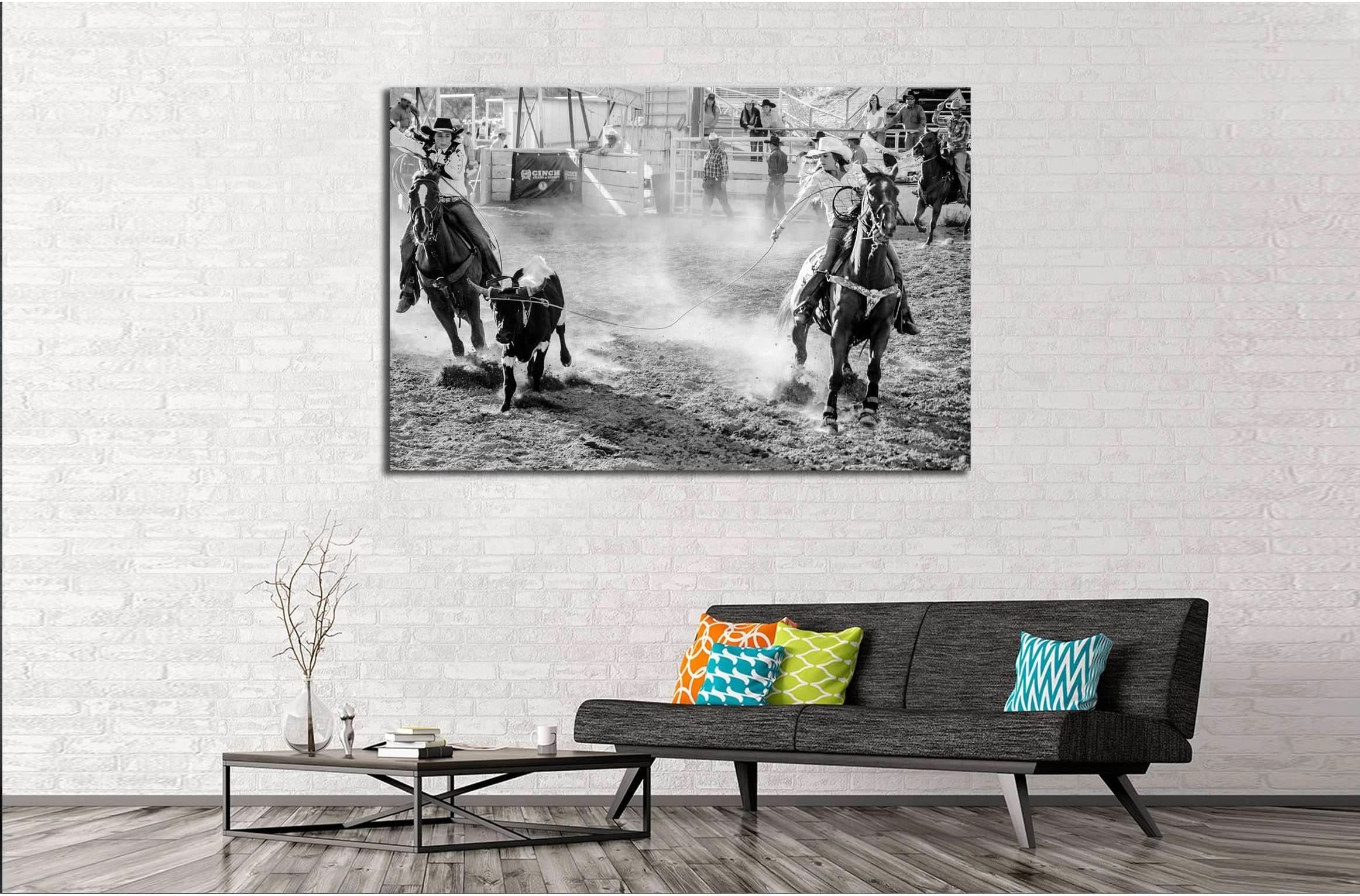 Black & white horses wall art №5002 - Zellart Canvas Prints ALL_Products, Horses, s-5002