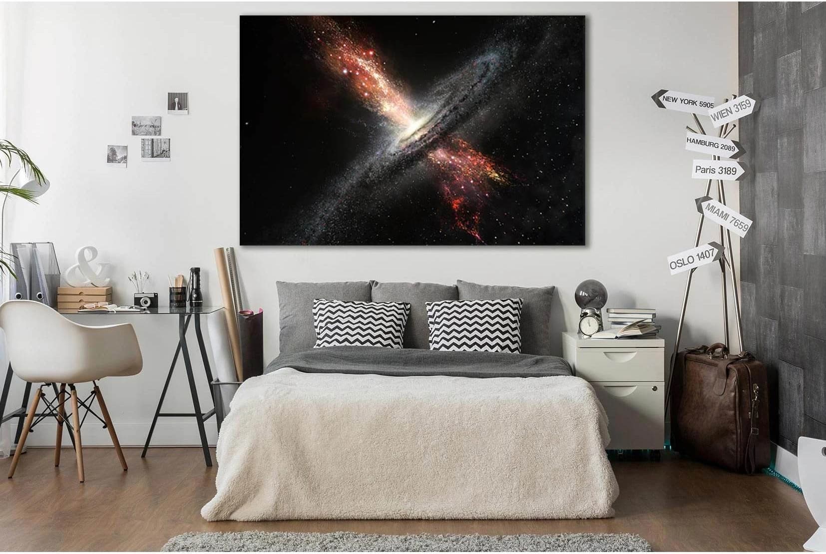 Black Hole In The Galaxy №SL411 Ready to Hang Canvas Print - Zellart Canvas Prints 0new, ALL_Products, Astronomy & Space Canvas Wall Art