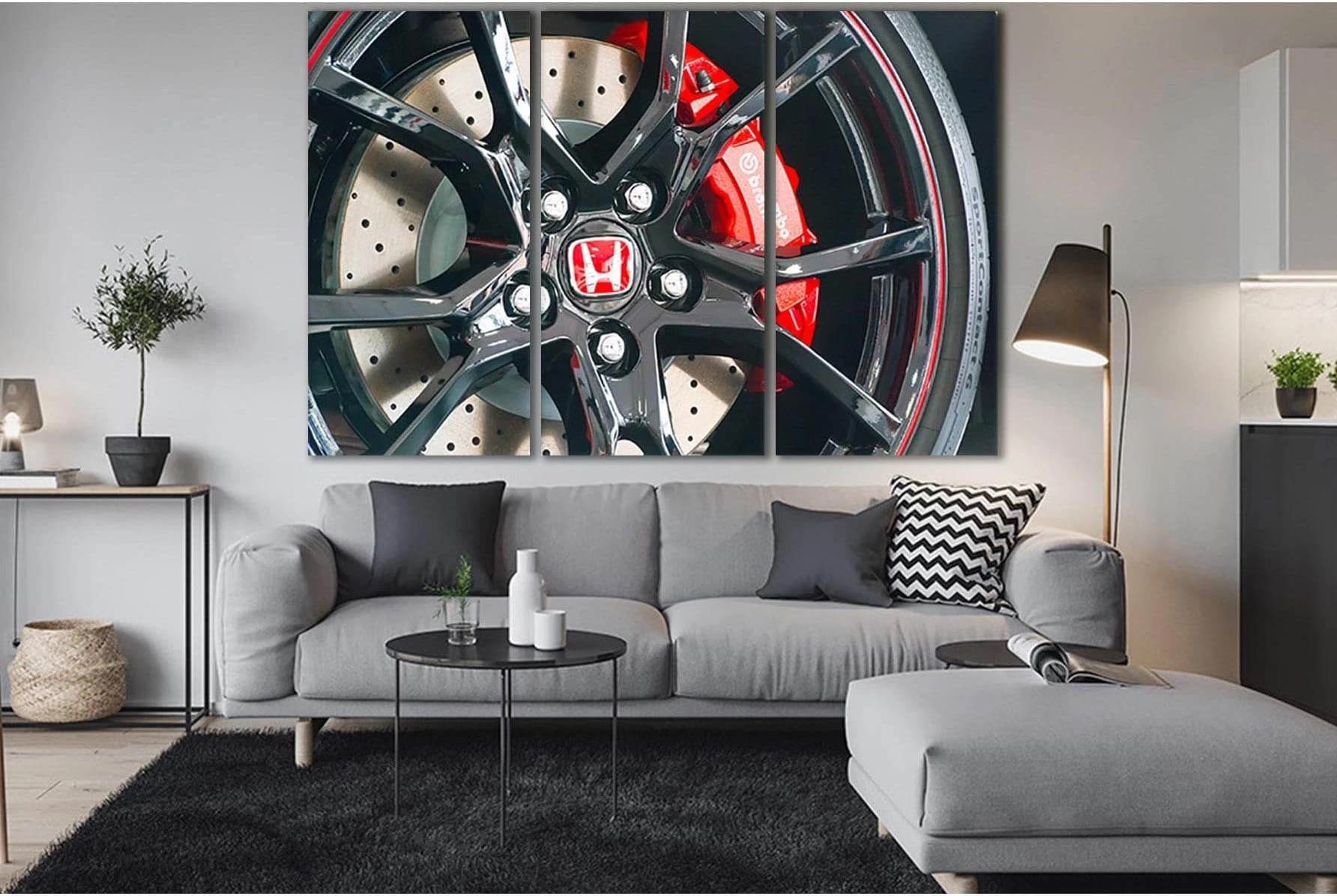 Brake Kit From Honda №SL741 Ready to Hang Canvas Print - Zellart Canvas Prints 0new, ALL_Products, Engine, Engines Wall Art