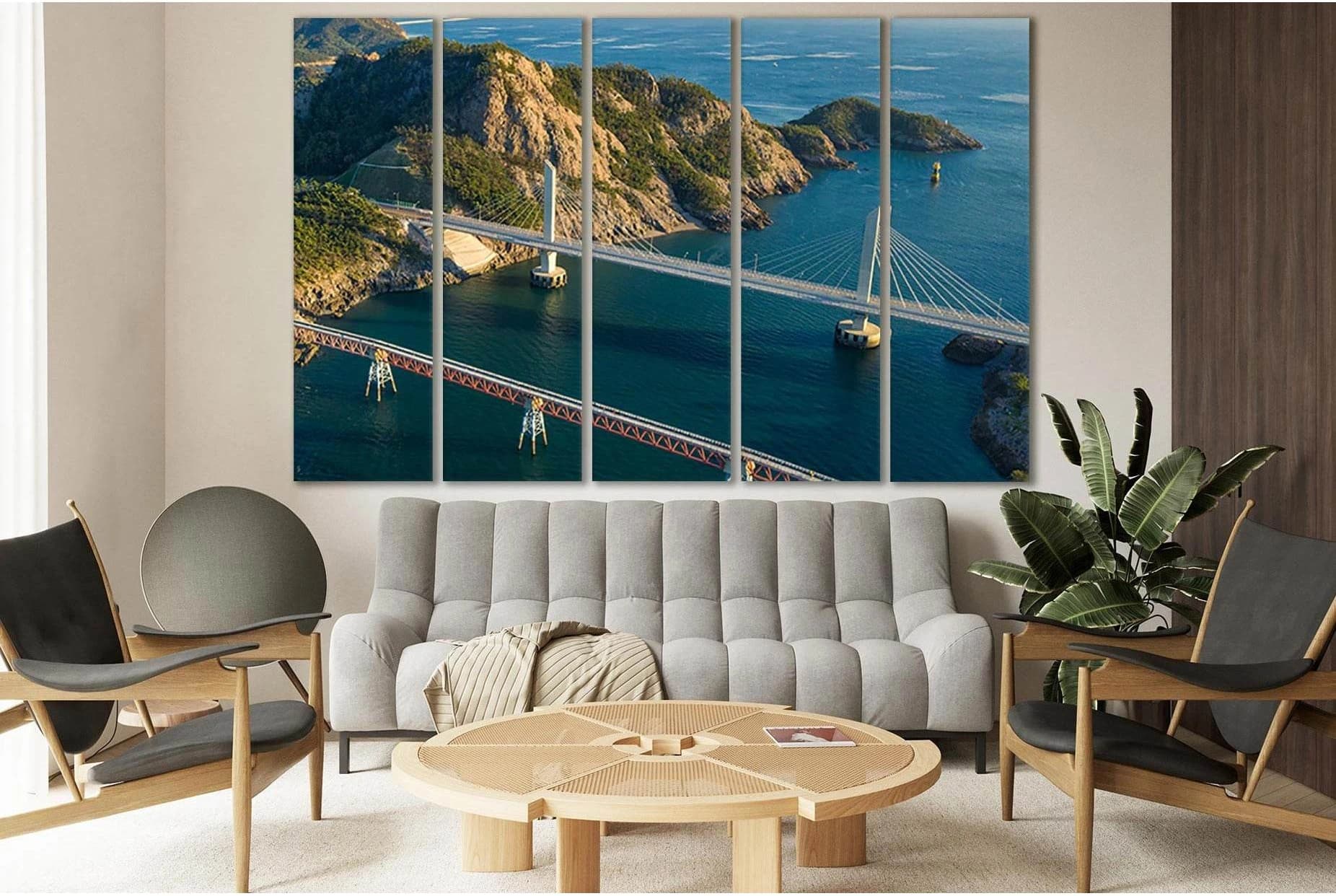 Bridges In South Korea №SL1110 Ready to Hang Canvas Print - Zellart Canvas Prints 0new, ALL_Products, Bridges Wall Art