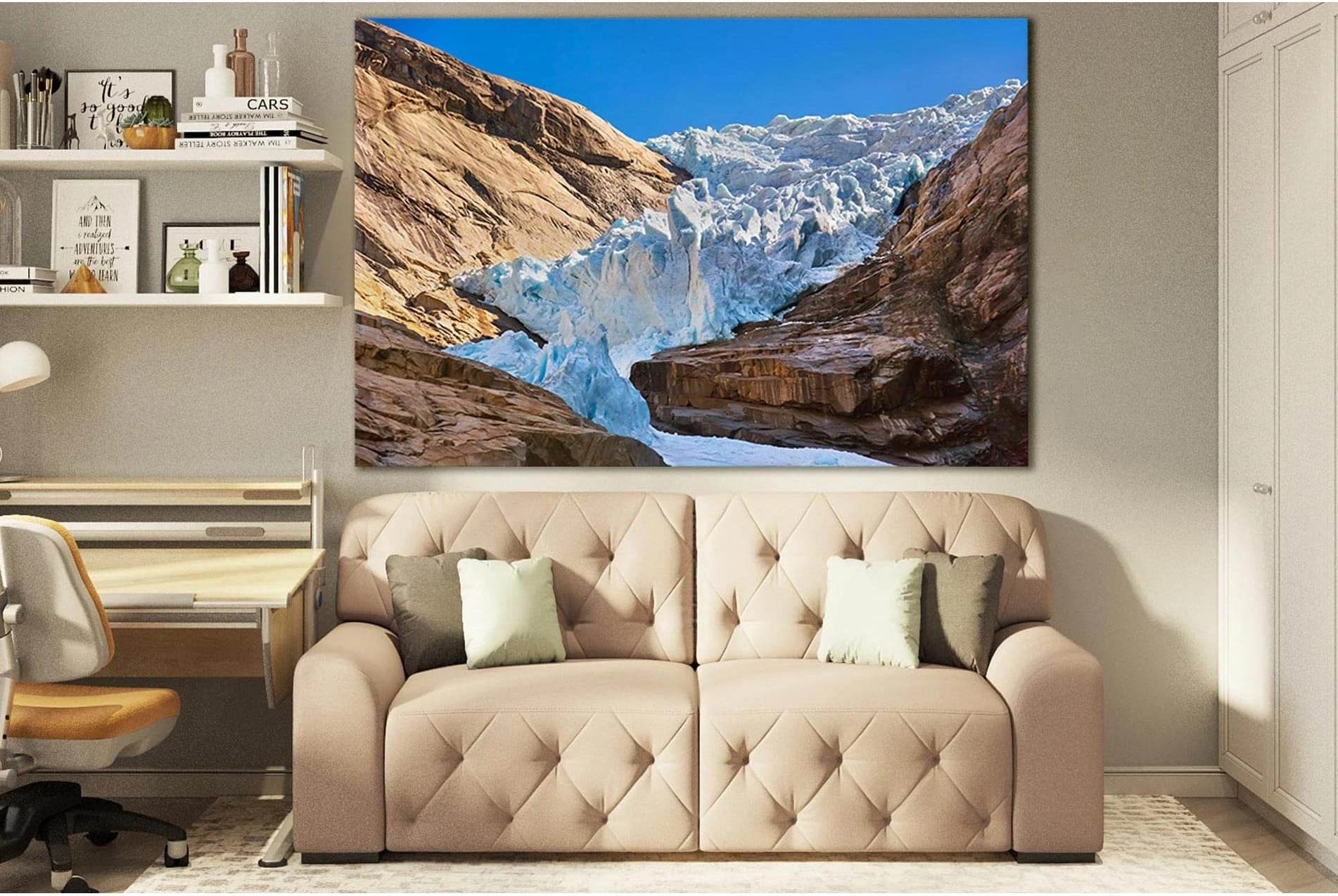 Briksdal Glacier Norway №SL1353 Ready to Hang Canvas Print - Zellart Canvas Prints 0new, ALL_Products, Glacials