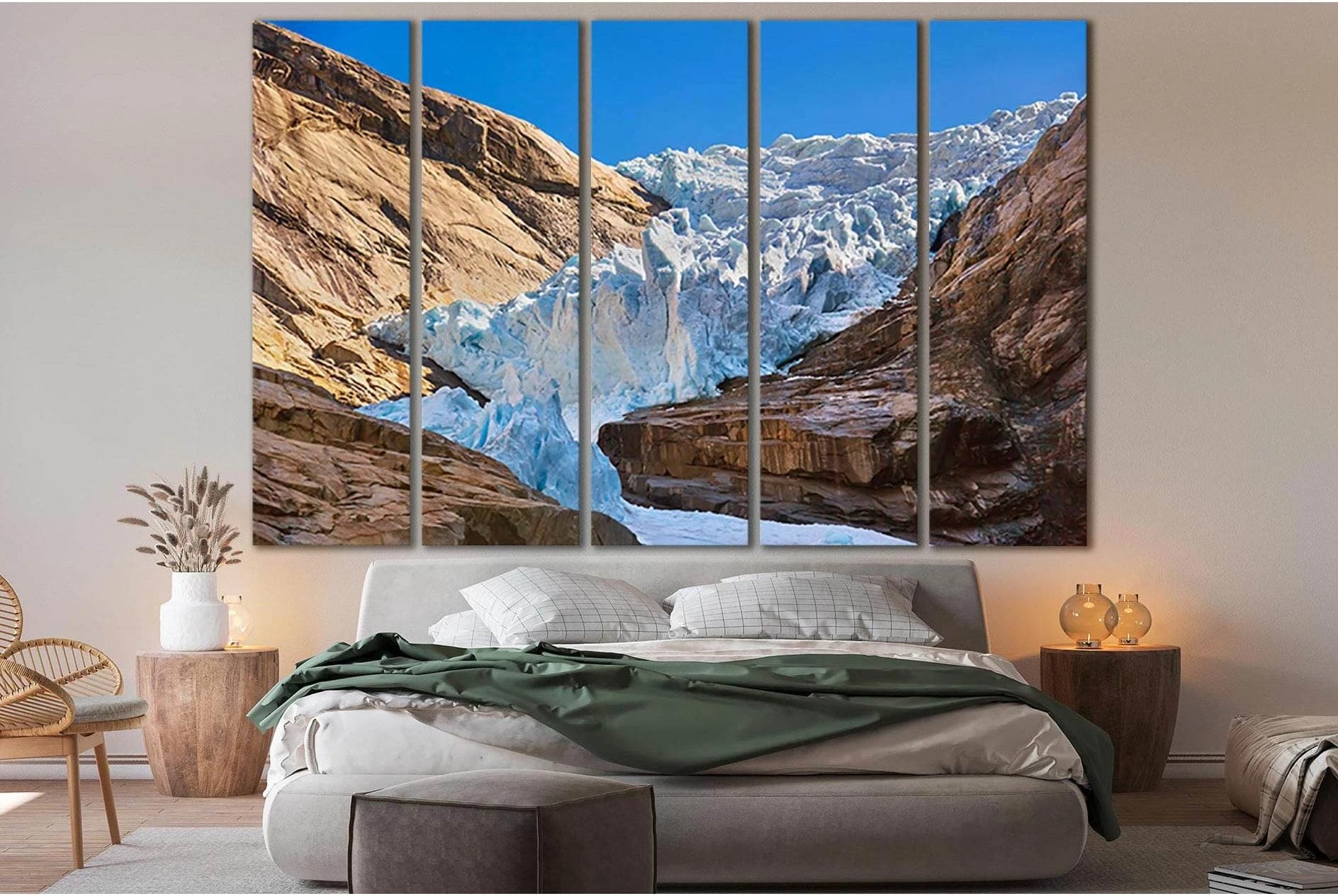 Briksdal Glacier Norway №SL1353 Ready to Hang Canvas Print - Zellart Canvas Prints 0new, ALL_Products, Glacials