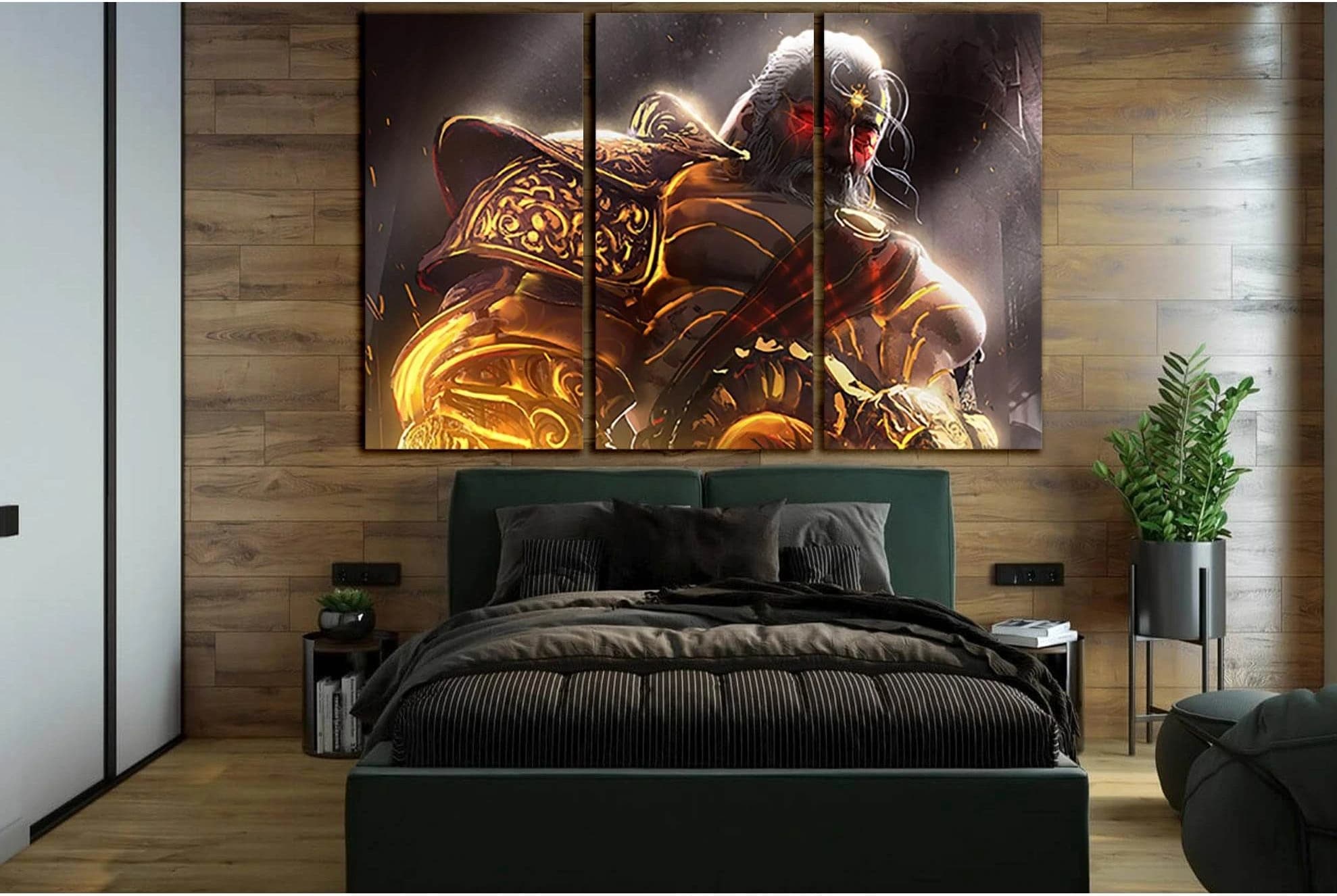 Brutal Muscular Warrior №SL1249 Ready to Hang Canvas Print - Zellart Canvas Prints 0new, ALL_Products, Fantasy And Sci Fi Wall Art