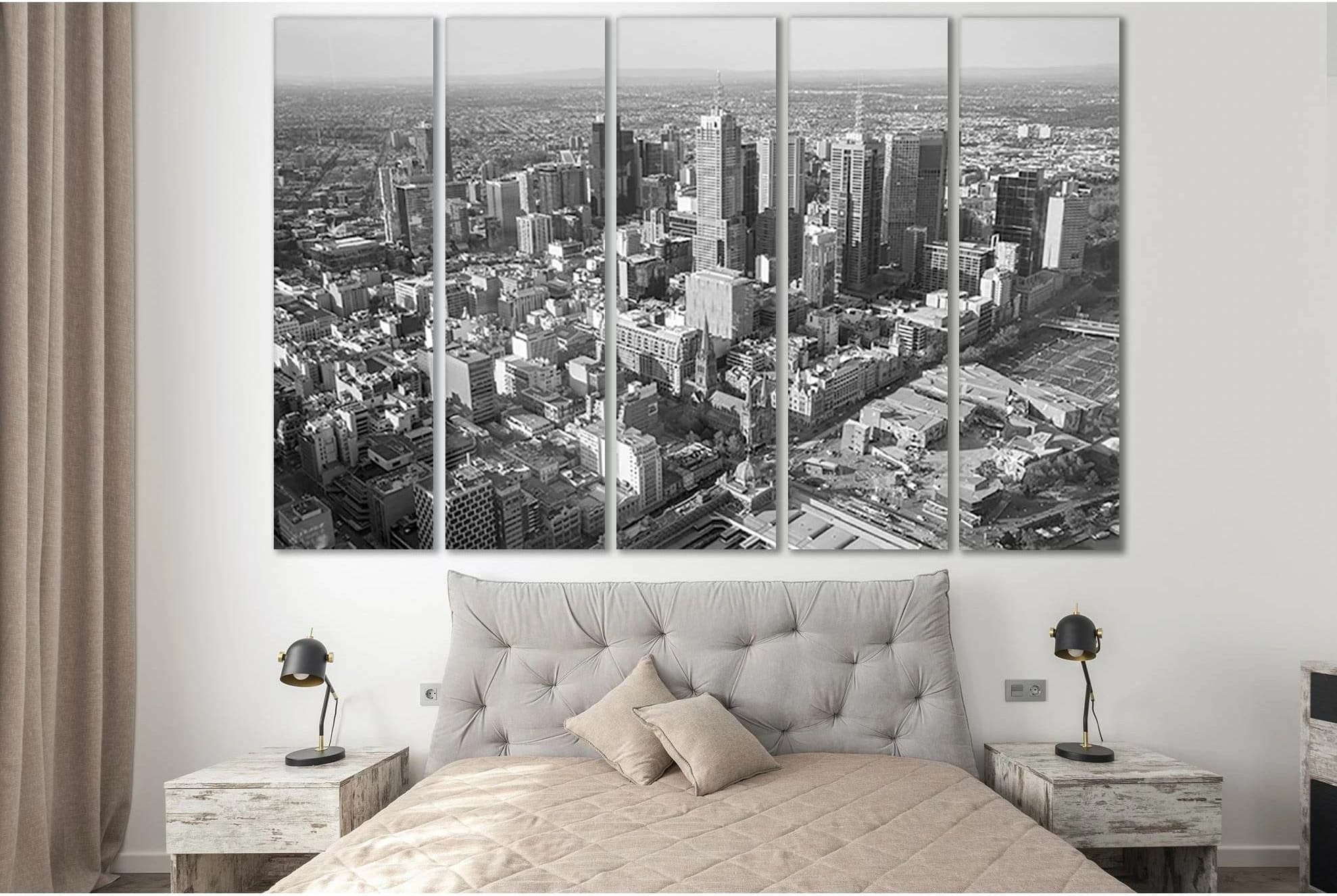 Business District In Melbourne Skyline №SL378 Ready to Hang Canvas Print - Zellart Canvas Prints 0new, ALL_Products, Cityscapes & Skylines