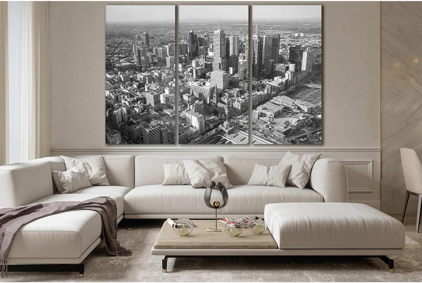 Business District In Melbourne Skyline №SL378 Ready to Hang Canvas Print - Zellart Canvas Prints 0new, ALL_Products, Cityscapes & Skylines