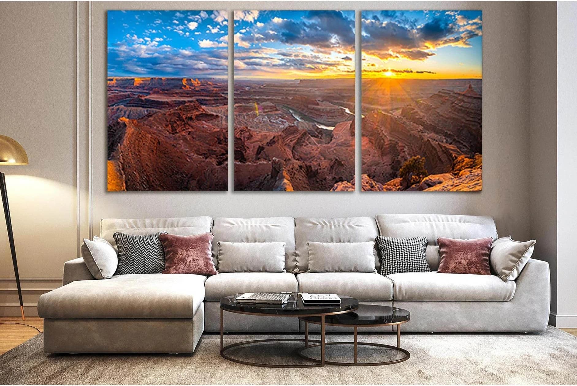 Canyon Cloud Beautiful Dawn №SL217 Ready to Hang Canvas Print - Zellart Canvas Prints 0new, ALL_Products, SUNRISE & SUNSET WALL ART