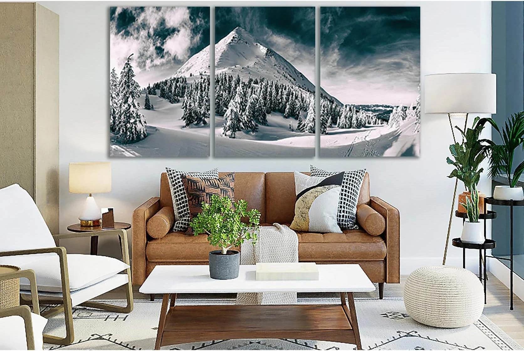 Carpathian Mountains Petros Peak №SL887 Ready to Hang Canvas Print - Zellart Canvas Prints 0new, ALL_Products, Black & White Wall Art