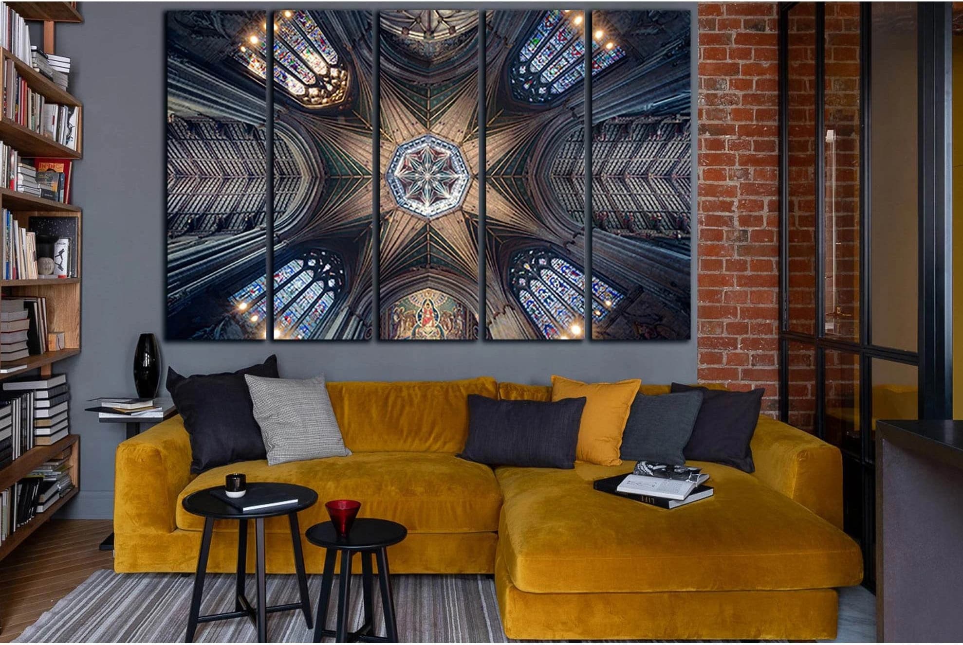 Ceiling Of Ely Cathedral №SL1366 Ready to Hang Canvas Print - Zellart Canvas Prints 0new, ALL_Products, Architecture