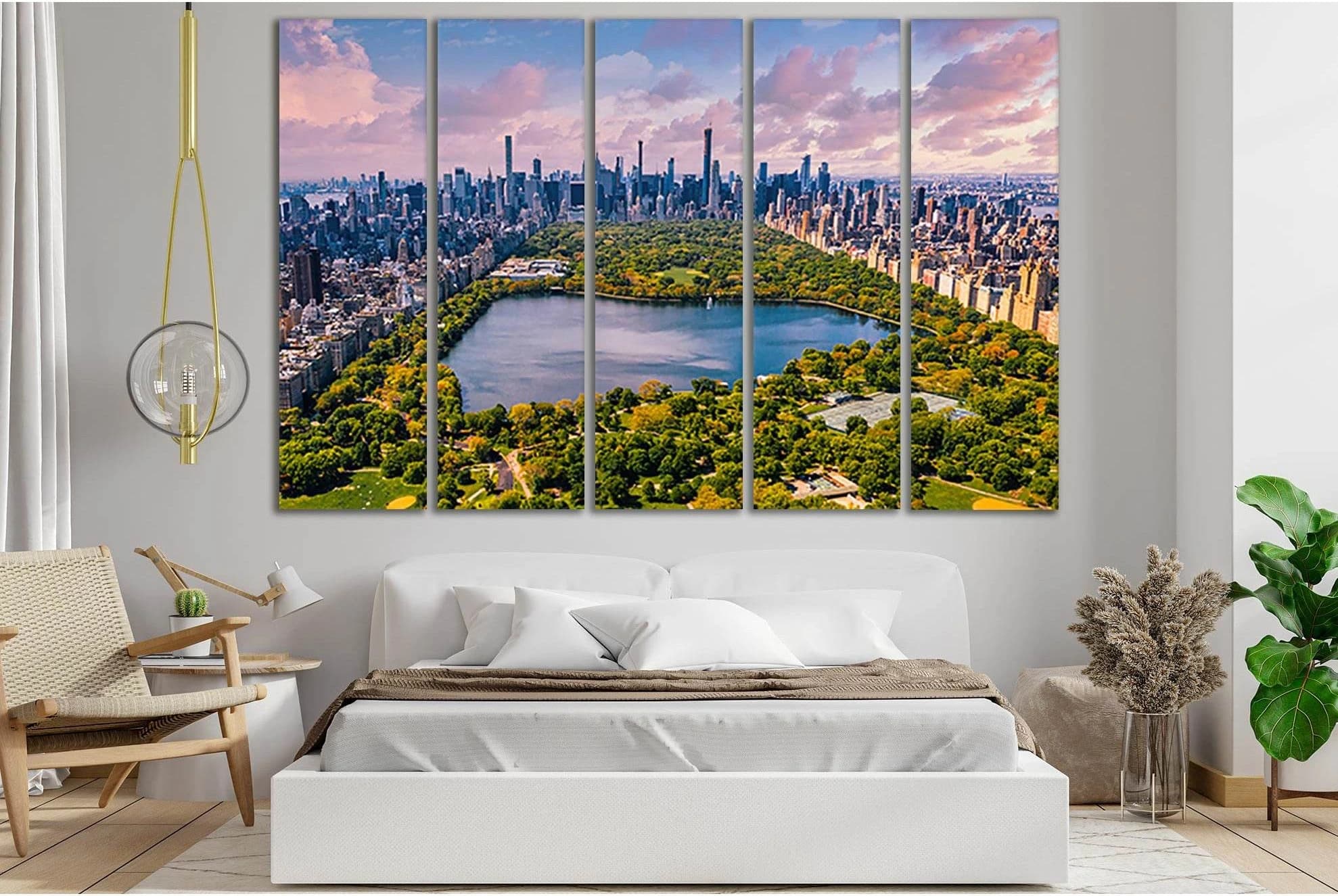 Central Park In Manhattan New York №SL364 Ready to Hang Canvas Print - Zellart Canvas Prints 0_NY_ART, 0new, ALL_Products, Cityscapes & Skylines