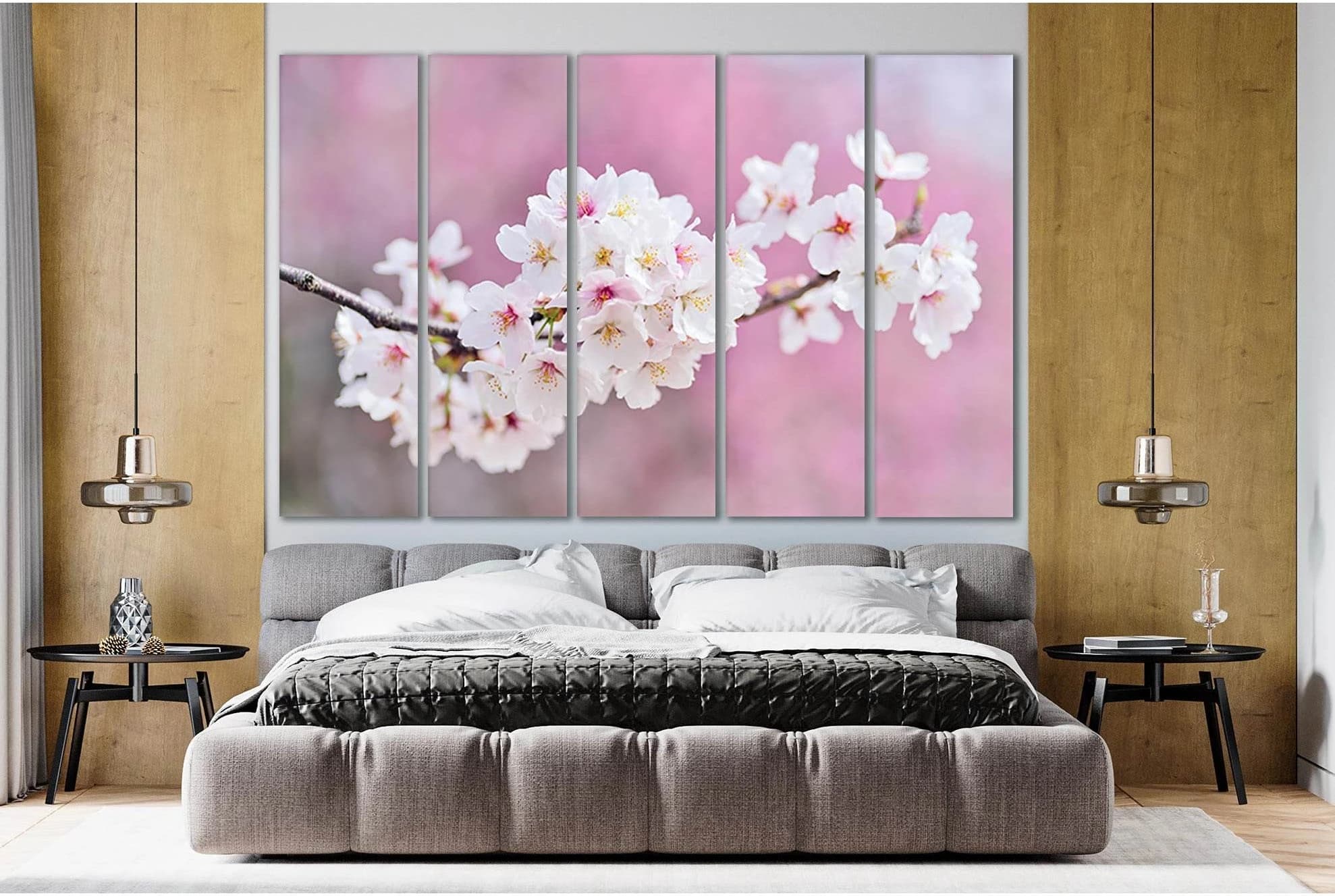 Cherry Blossoms №SL694 Ready to Hang Canvas Print - Zellart Canvas Prints 0new, ALL_Products, Floral & Botanical Wall Art