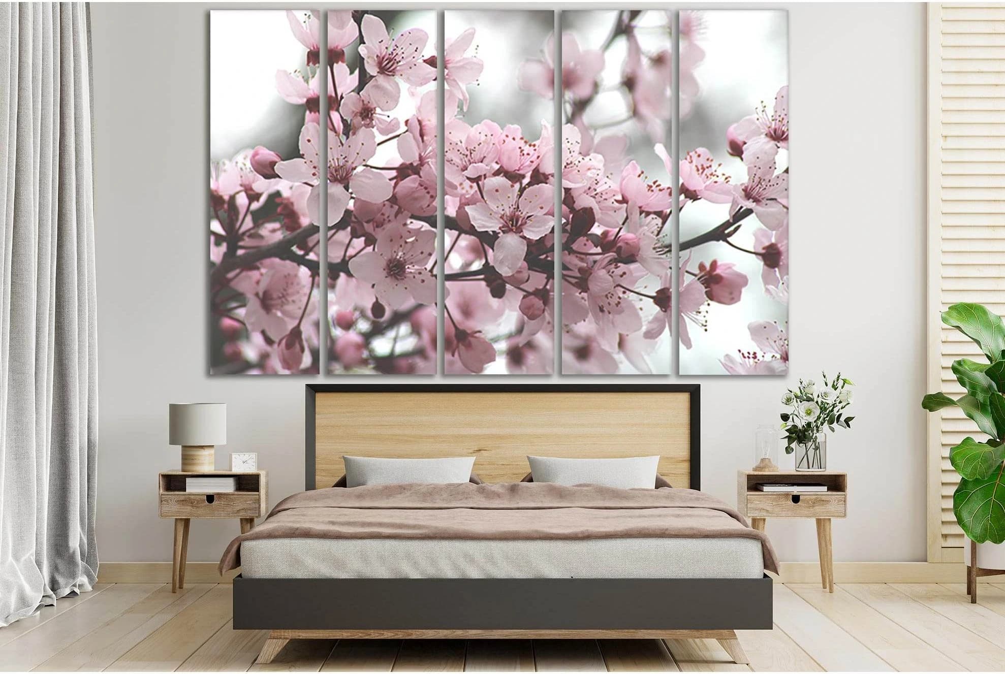 Cherry Blossoms №SL726 Ready to Hang Canvas Print - Zellart Canvas Prints 0new, ALL_Products, Floral & Botanical Wall Art