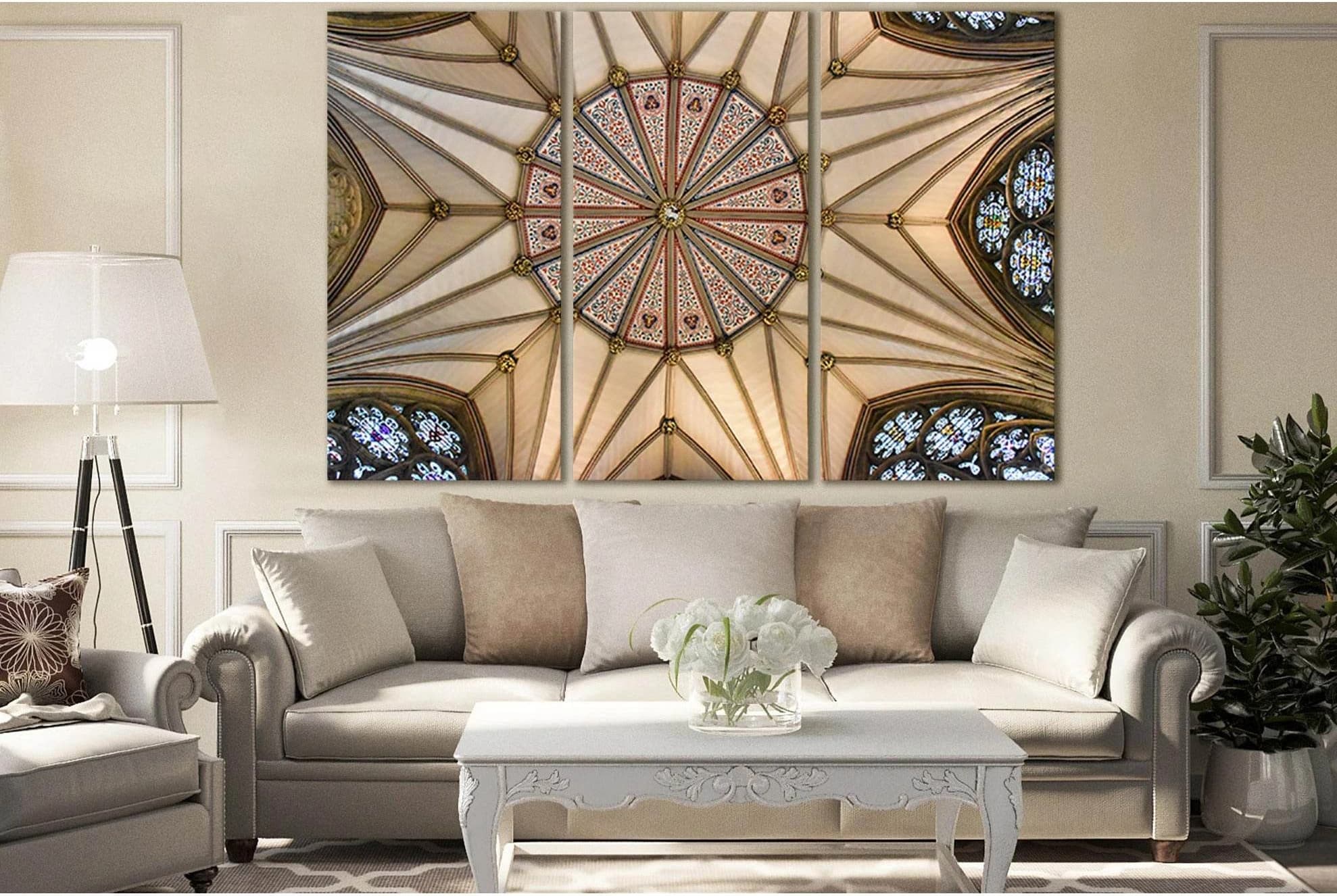 Churh In England №SL1392 Ready to Hang Canvas Print - Zellart Canvas Prints 0new, ALL_Products, Architecture