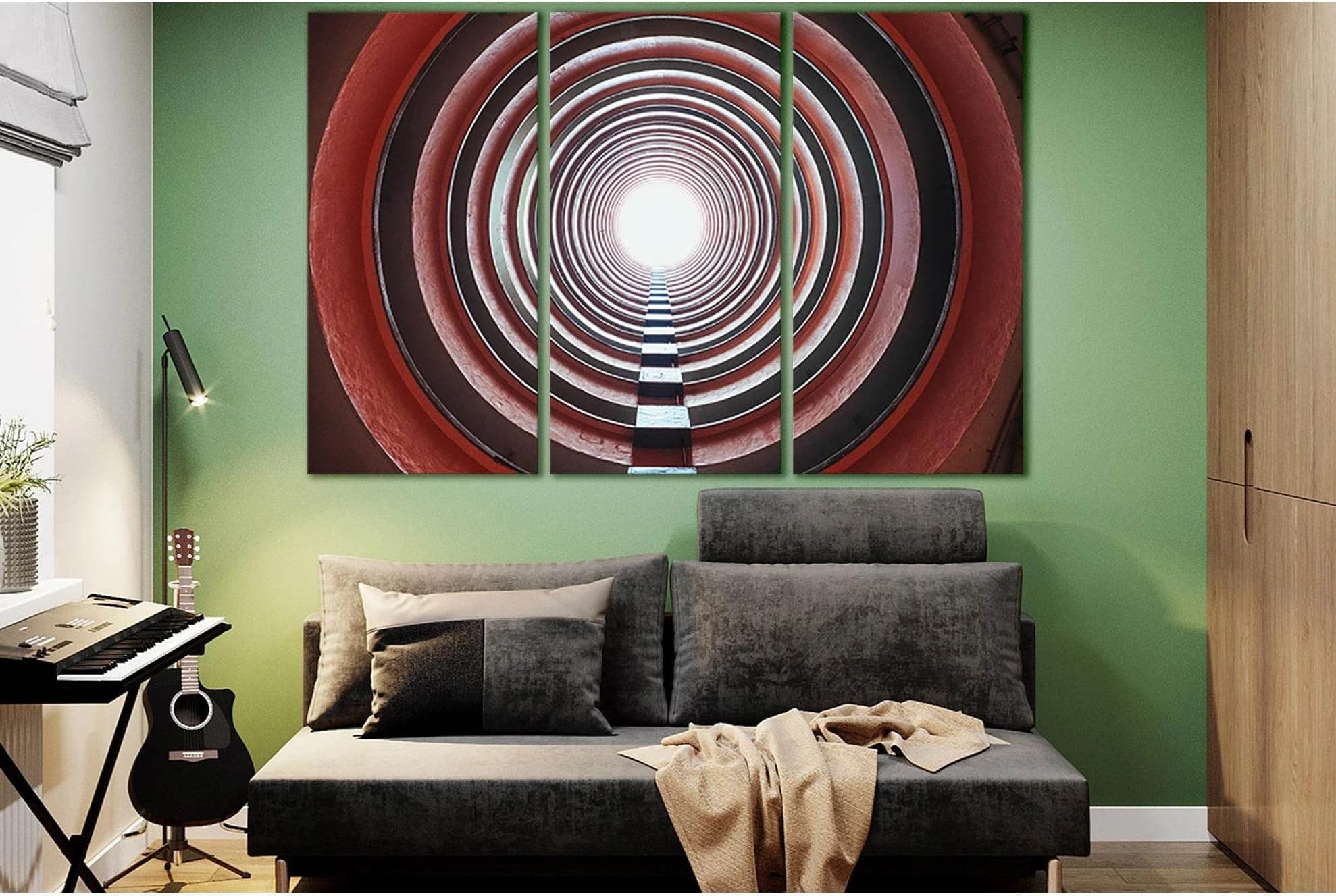Circular Building In Hong Kong №SL1388 Ready to Hang Canvas Print - Zellart Canvas Prints 0new, ALL_Products, Architecture