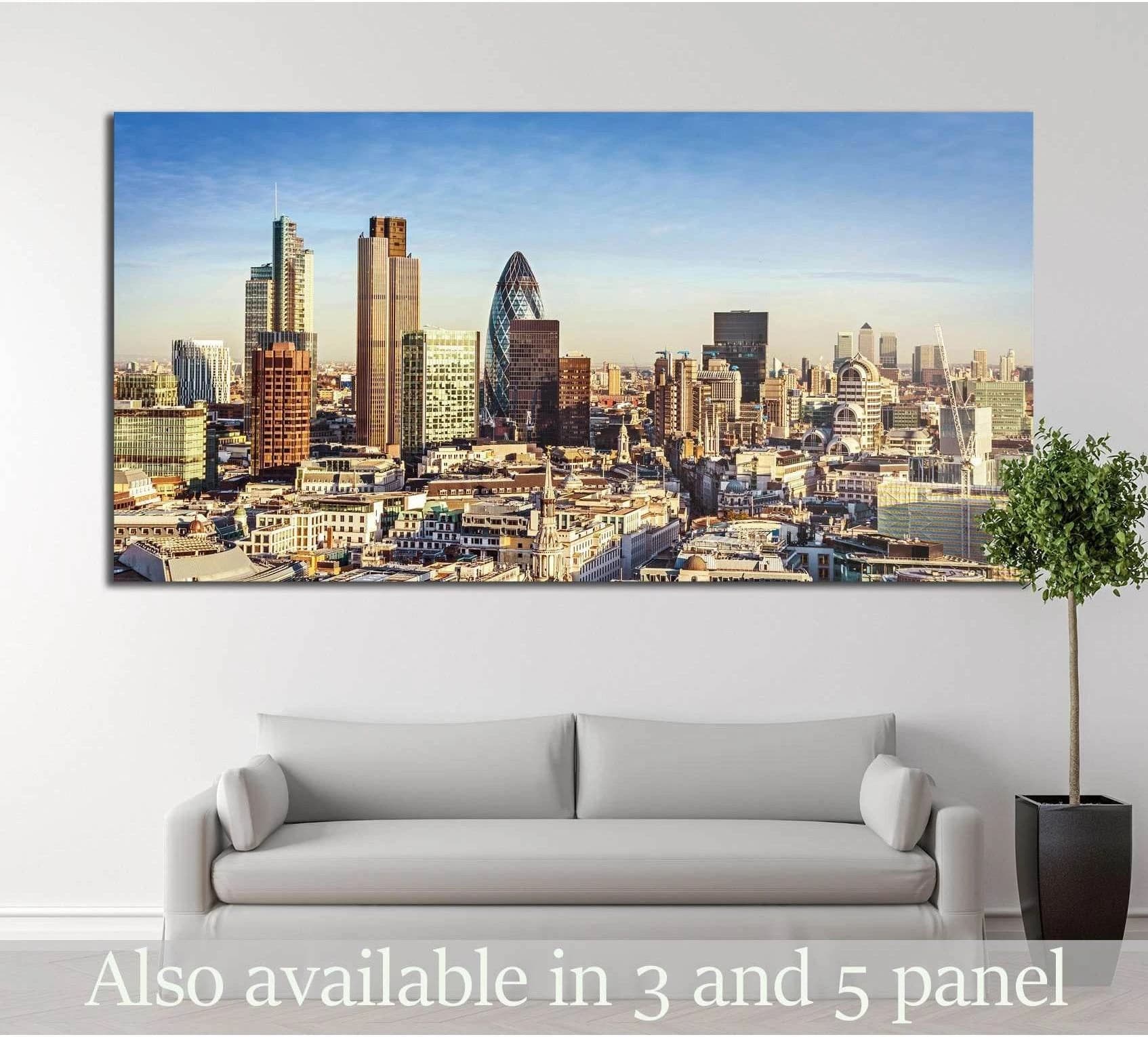 City of London one of the leading centres of global finance №2652 Ready to Hang Canvas Print - Zellart Canvas Prints ALL_Products, s-2652