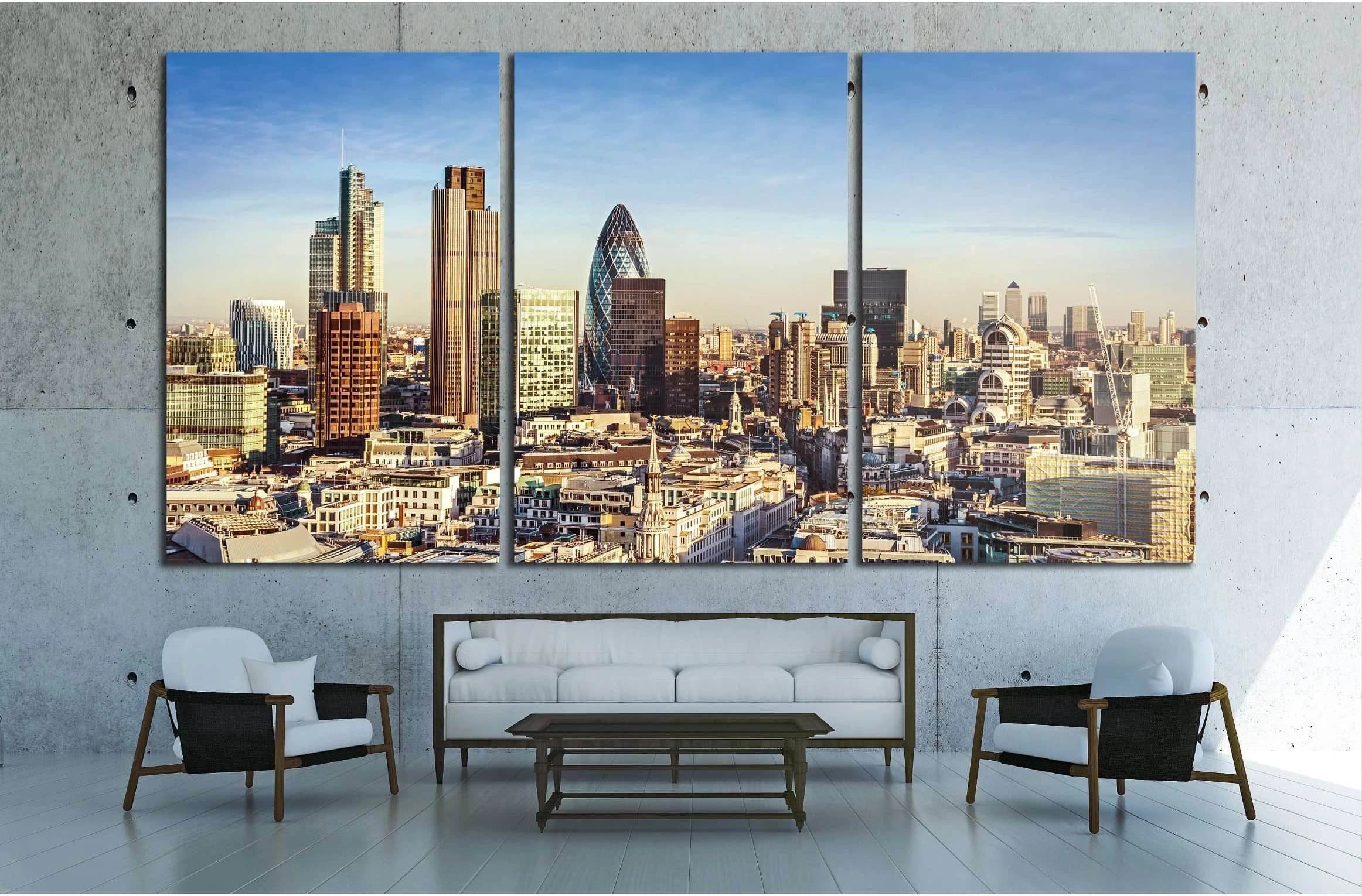 City of London one of the leading centres of global finance №2652 Ready to Hang Canvas Print - Zellart Canvas Prints ALL_Products, s-2652