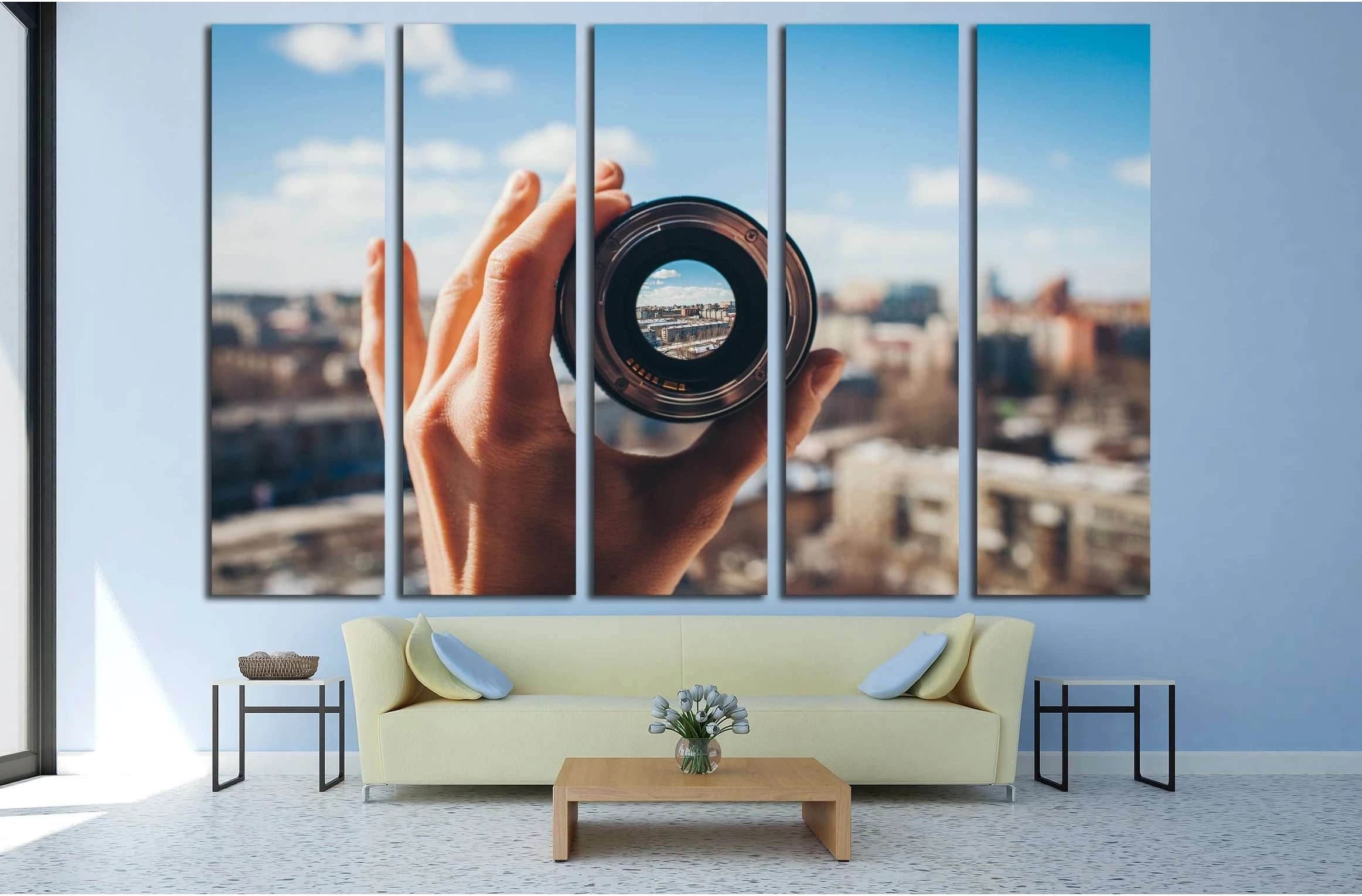 City view through the lens №3044 Ready to Hang Canvas Print - Zellart Canvas Prints ALL_Products, s-3044