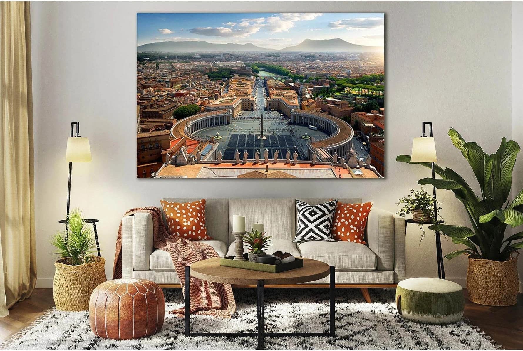 Cityscape Italy Rome Vatican №SL345 Ready to Hang Canvas Print - Zellart Canvas Prints 0new, ALL_Products, Cityscapes & Skylines