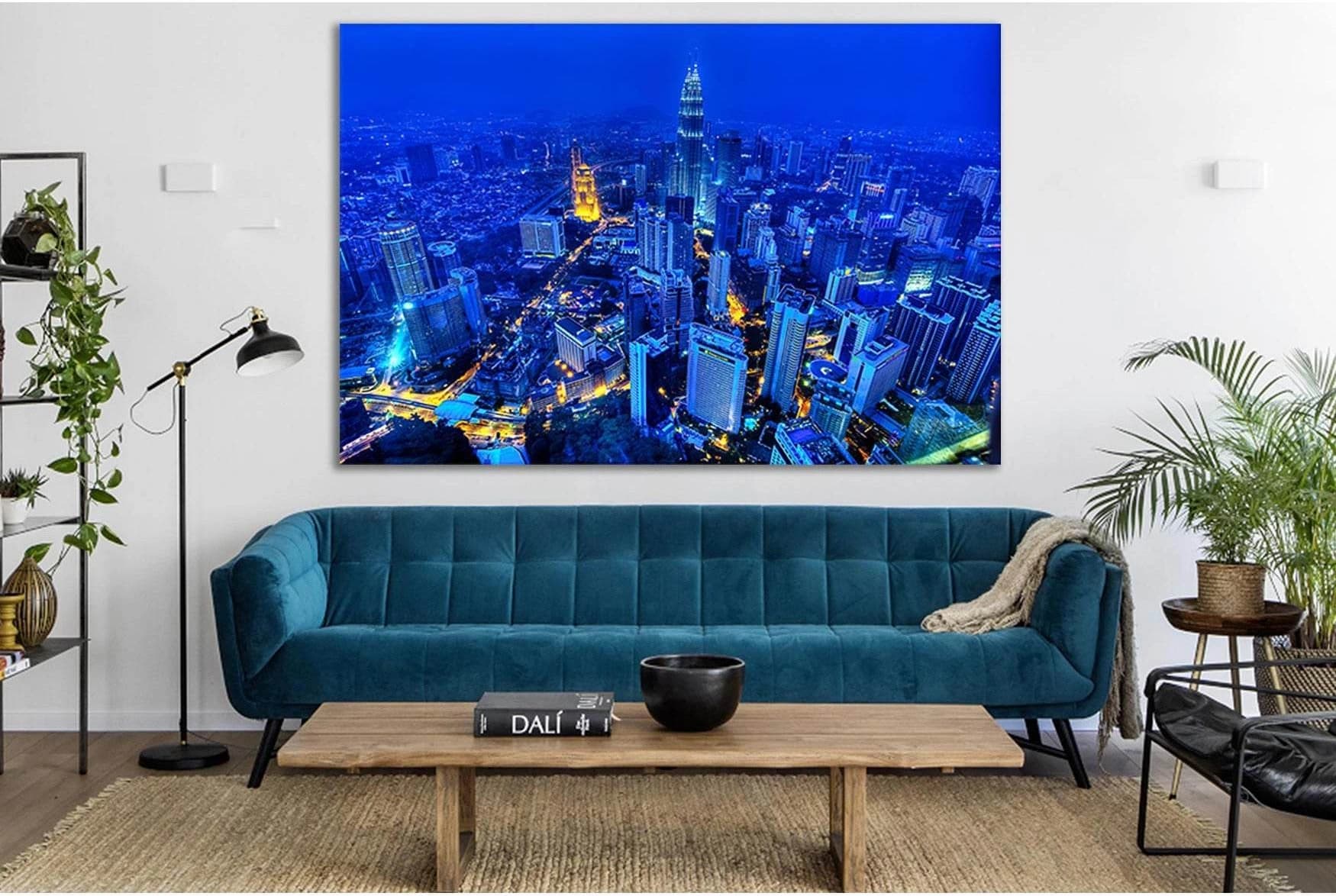 Cityscape Kuala Lumpur №SL349 Ready to Hang Canvas Print - Zellart Canvas Prints 0new, ALL_Products, Cityscapes & Skylines