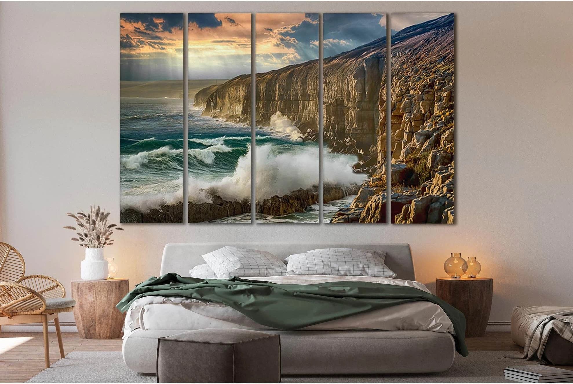 Cliff Of The Seashore №SL196 Ready to Hang Canvas Print - Zellart Canvas Prints 0new, ALL_Products, Beach Ocean & Waves