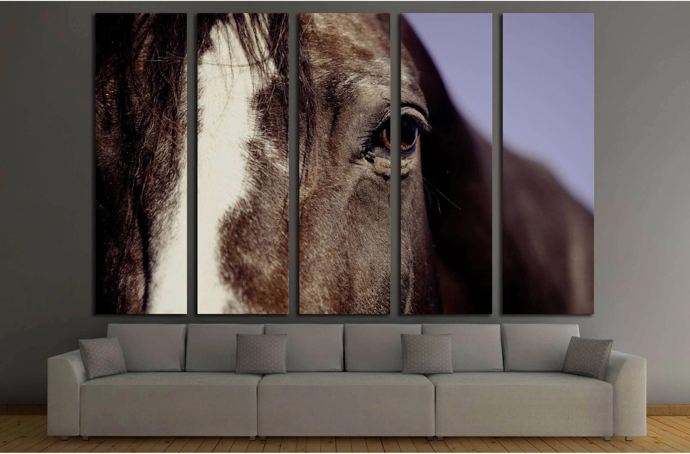 Closeup horse canvas print №5017 - Zellart Canvas Prints ALL_Products, Horses, s-5017