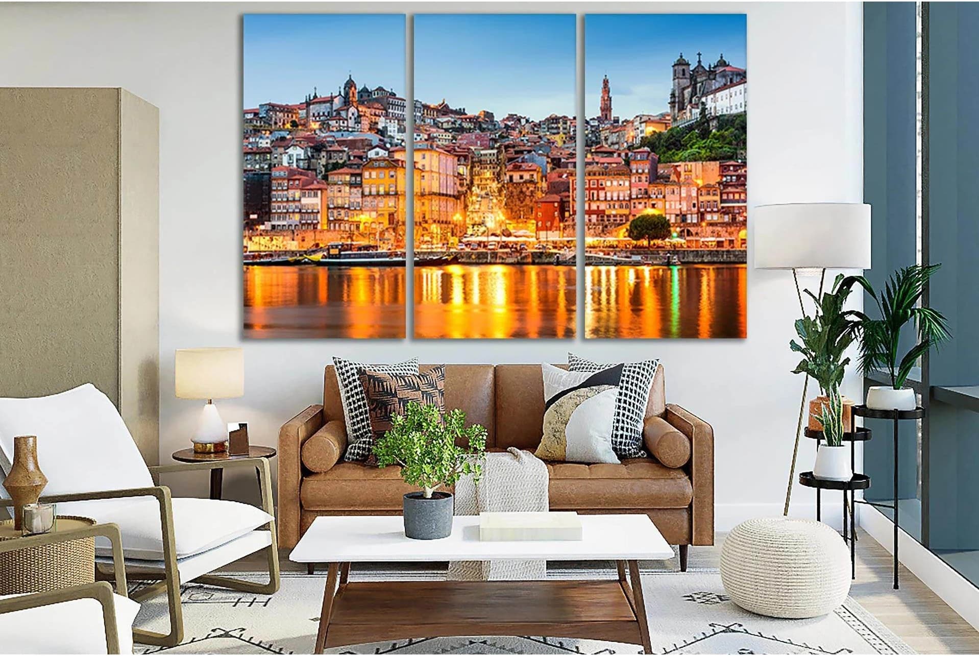 Coast Evening Portugal №SL347 Ready to Hang Canvas Print - Zellart Canvas Prints 0new, ALL_Products, Cityscapes & Skylines