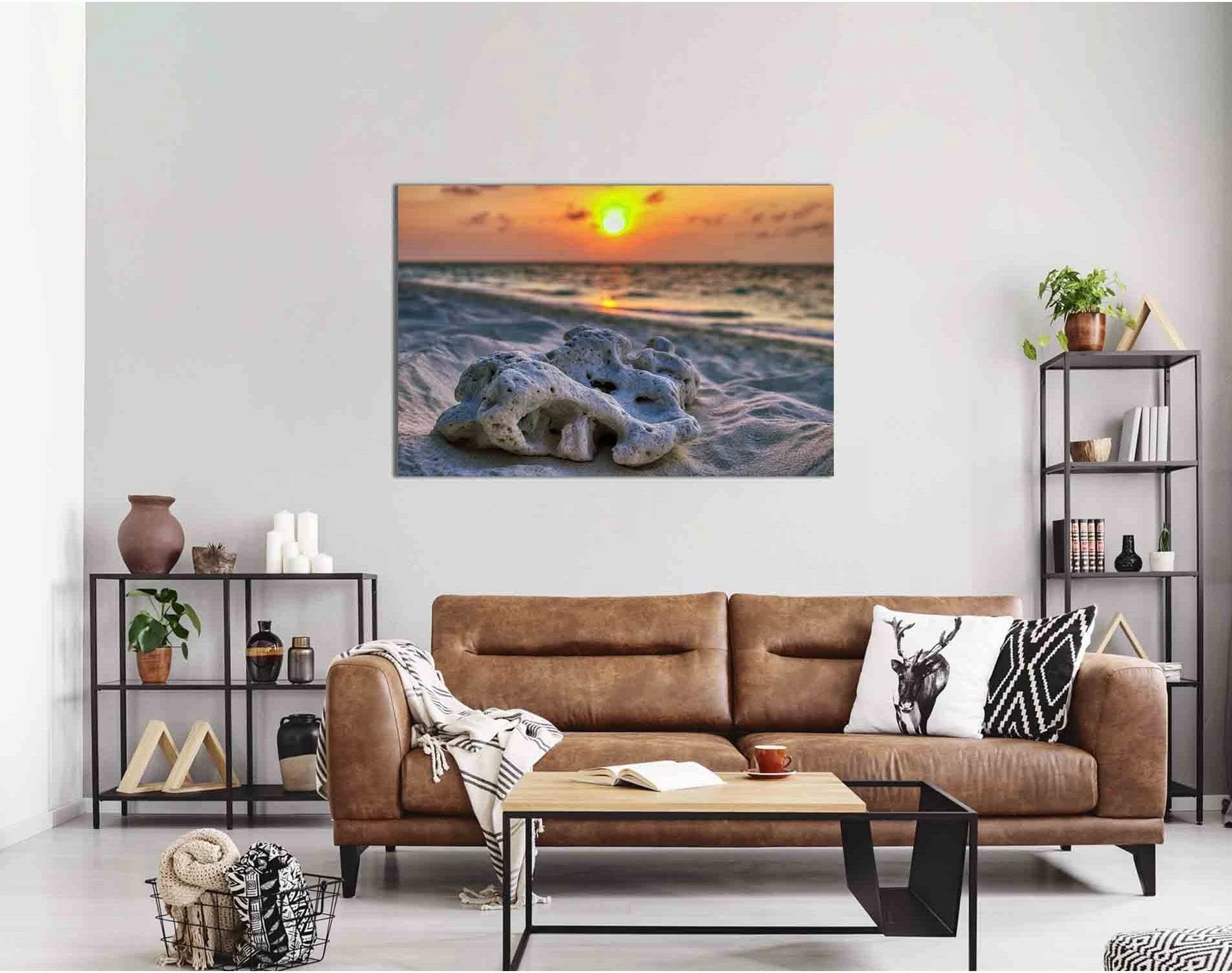 Coral at dawn background №D1760 Ready to Hang Canvas Print - Zellart Canvas Prints 0new, ALL_Products, Sunrise & sunset wall art