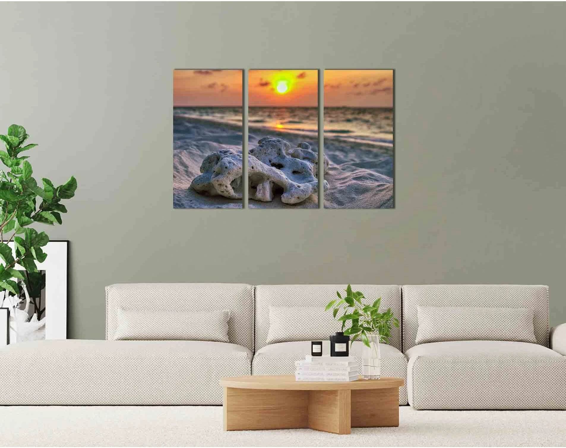 Coral at dawn background №D1760 Ready to Hang Canvas Print - Zellart Canvas Prints 0new, ALL_Products, Sunrise & sunset wall art
