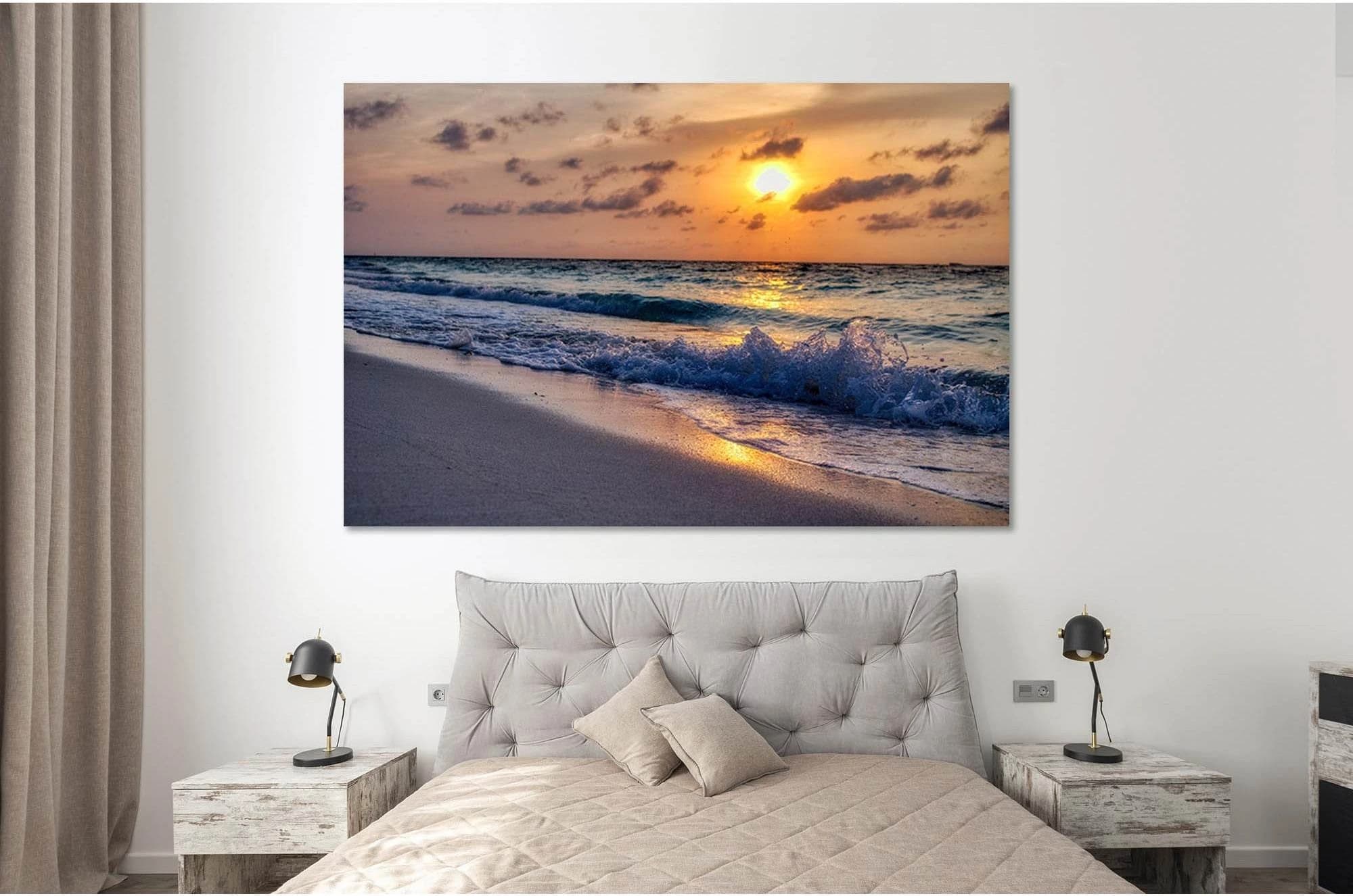 Dawn by the sea №D1756 Ready to Hang Canvas Print - Zellart Canvas Prints 0new, ALL_Products, Sunrise & sunset wall art