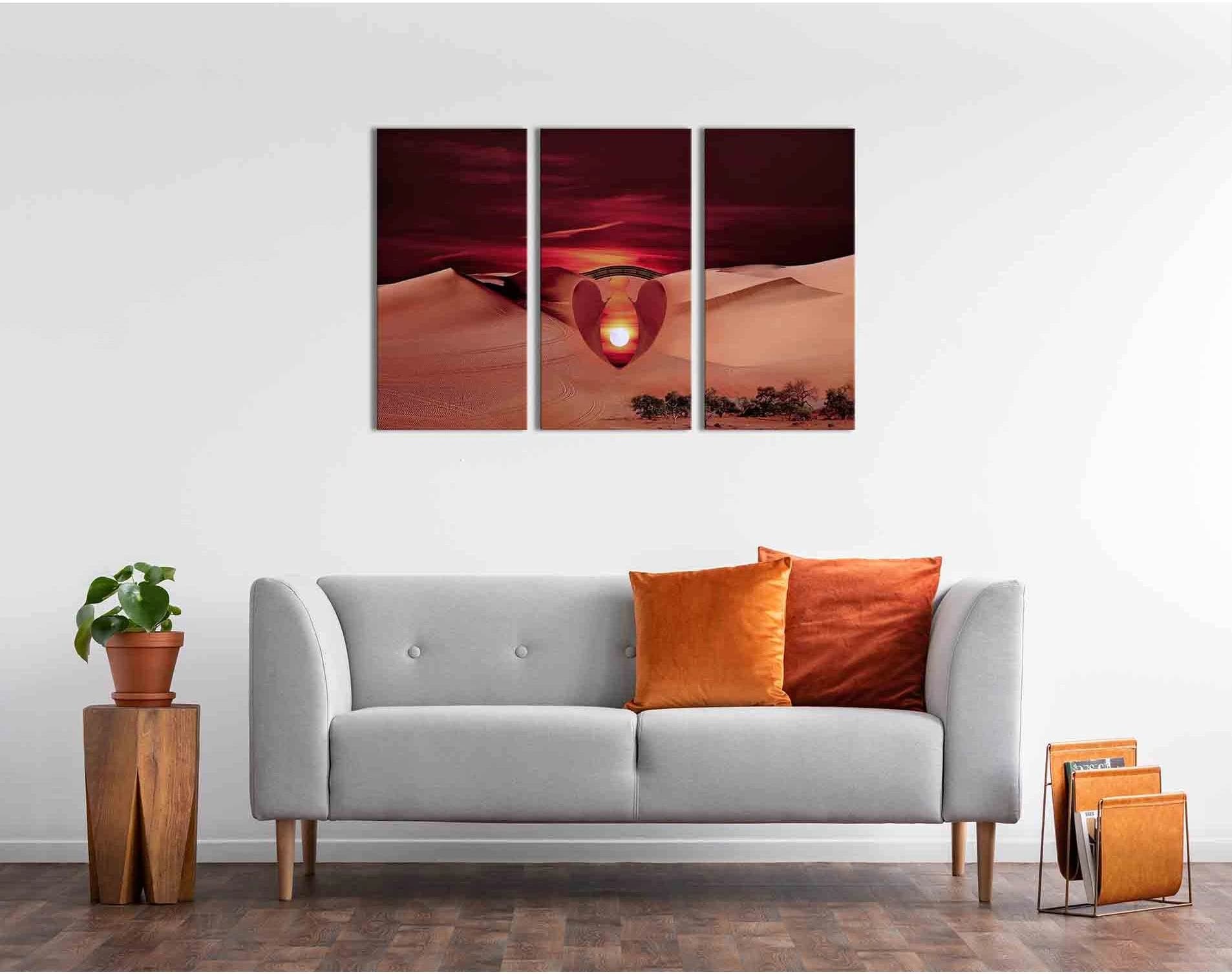 Dawn in the dunes №D1220 Ready to Hang Canvas Print - Zellart Canvas Prints 0new, ALL_Products, Sunrise & sunset wall art
