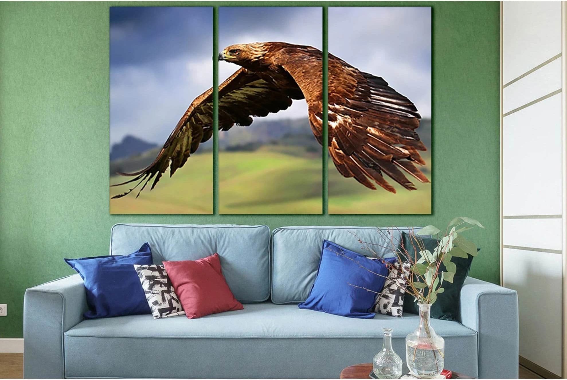 Eagle's Graceful Flight №SL1033 Ready to Hang Canvas Print - Zellart Canvas Prints 0new, ALL_Products, Animals & Wildlife