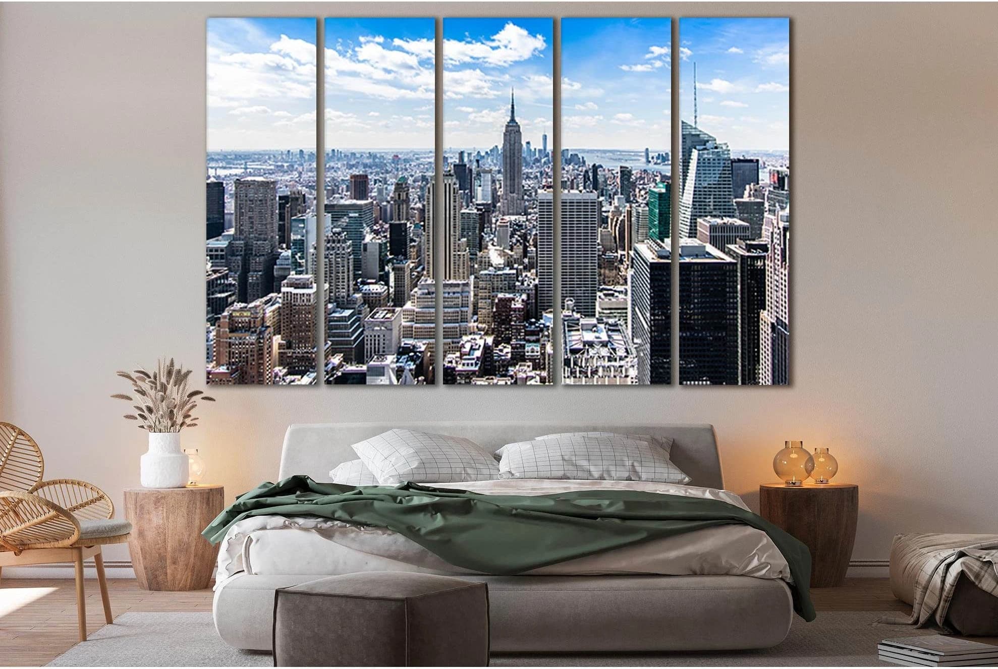 Empire State Building New York №SL323 Ready to Hang Canvas Print - Zellart Canvas Prints 0_NY_ART, 0new, ALL_Products, Cityscapes & Skylines