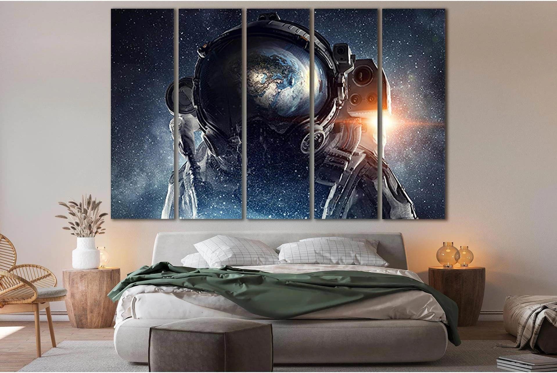 Fantastic Astronaut №SL416 Ready to Hang Canvas Print - Zellart Canvas Prints 0new, ALL_Products, Astronomy & Space Canvas Wall Art