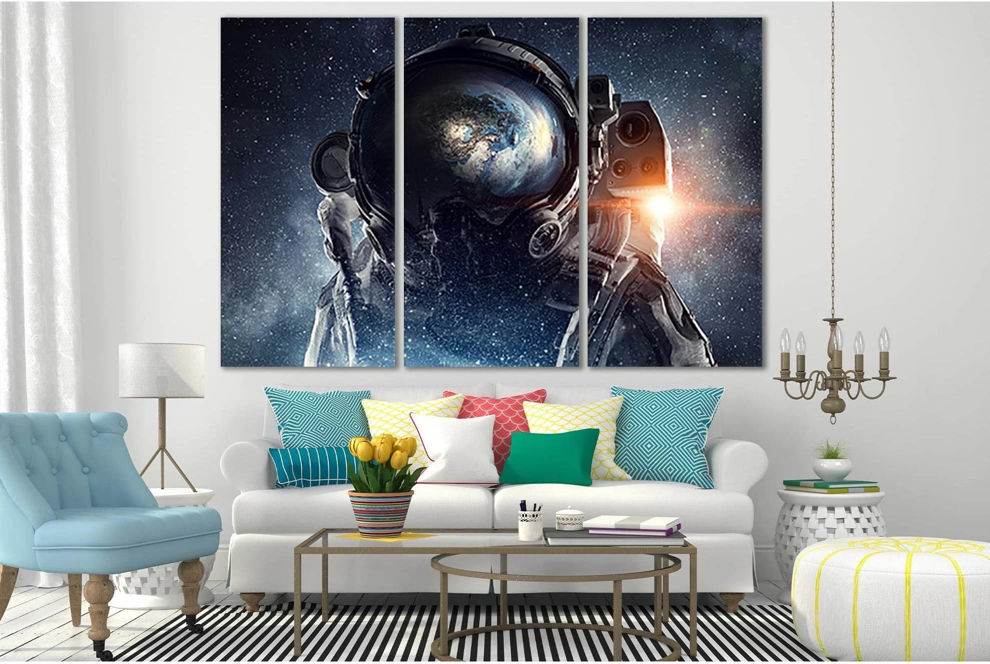 Fantastic Astronaut №SL416 Ready to Hang Canvas Print - Zellart Canvas Prints 0new, ALL_Products, Astronomy & Space Canvas Wall Art