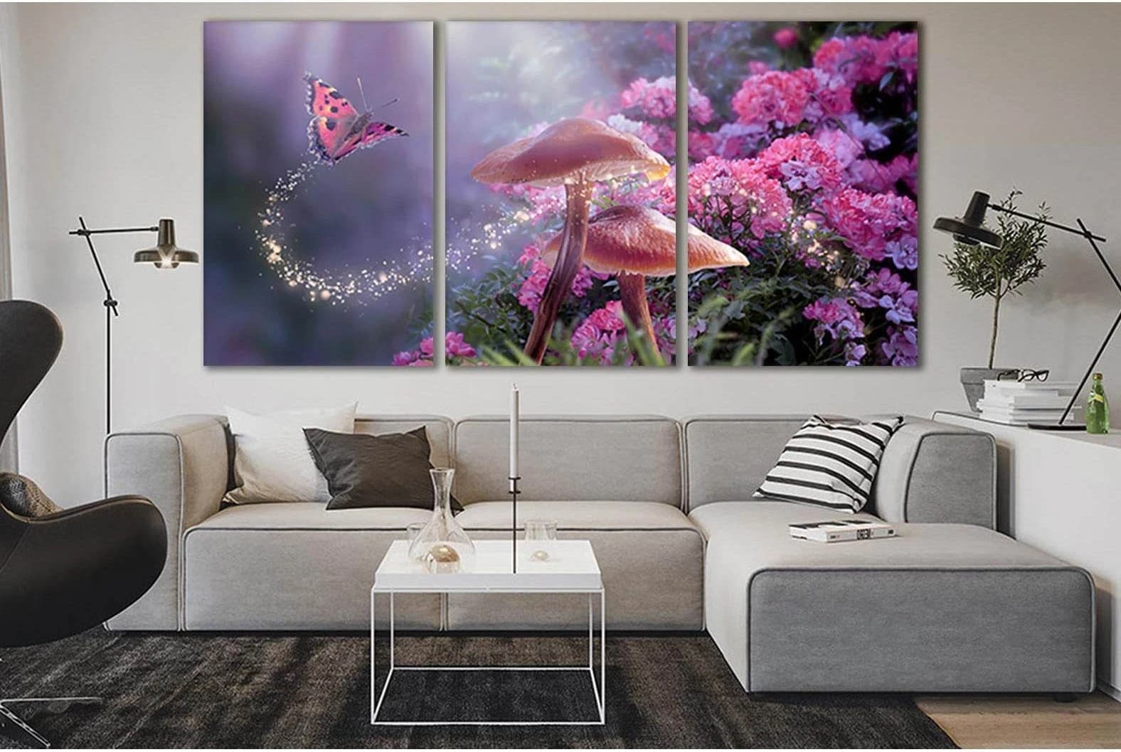 Fantasy Magical Mushrooms №SL681 Ready to Hang Canvas Print - Zellart Canvas Prints 0new, ALL_Products, Floral & Botanical Wall Art