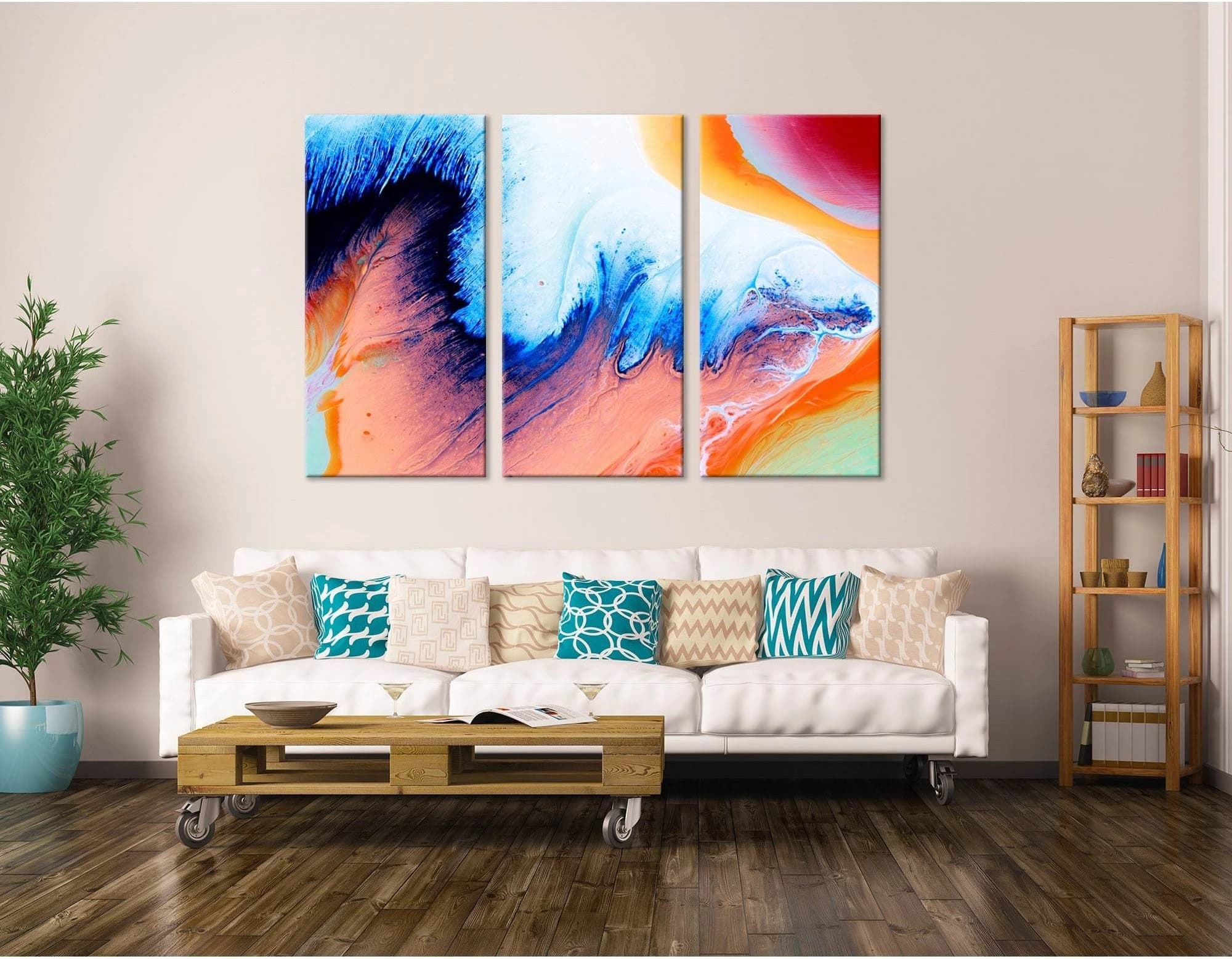 Feather Of Firebird Abstract №04305 Ready to Hang Canvas Print - Zellart Canvas Prints ALL_Products