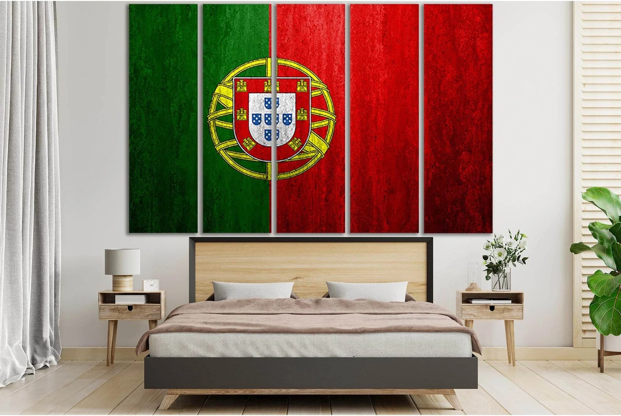 Flag Of Portugal №SL1211 Ready to Hang Canvas Print - Zellart Canvas Prints 0new, ALL_Products, Flags