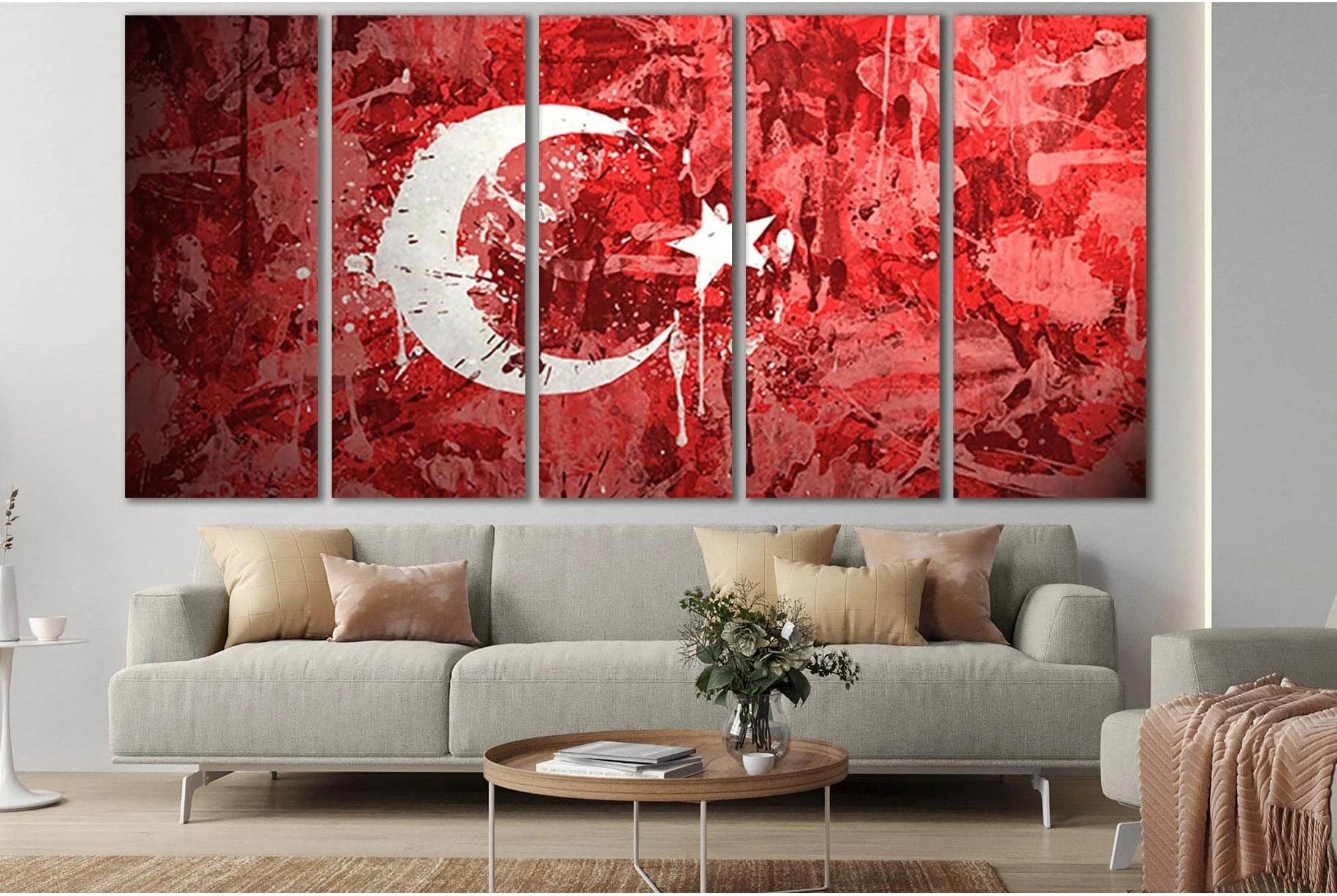 Flag Of Turkey №SL1151 Ready to Hang Canvas Print - Zellart Canvas Prints 0new, ALL_Products, Flags