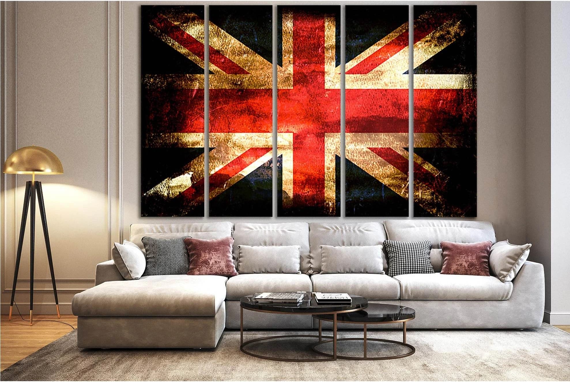 Flag Of UK №SL1175 Ready to Hang Canvas Print - Zellart Canvas Prints 0new, ALL_Products, Flags