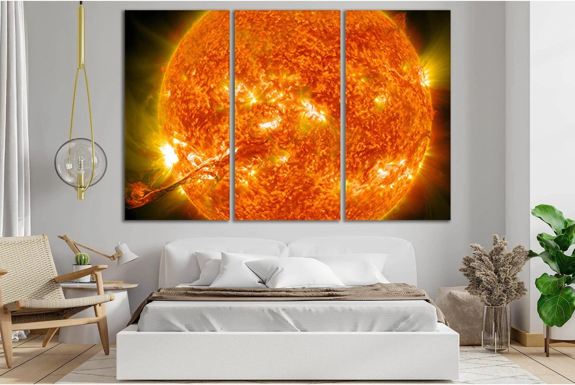 Flash In The Sun №SL386 Ready to Hang Canvas Print - Zellart Canvas Prints 0new, ALL_Products, Astronomy & Space Canvas Wall Art